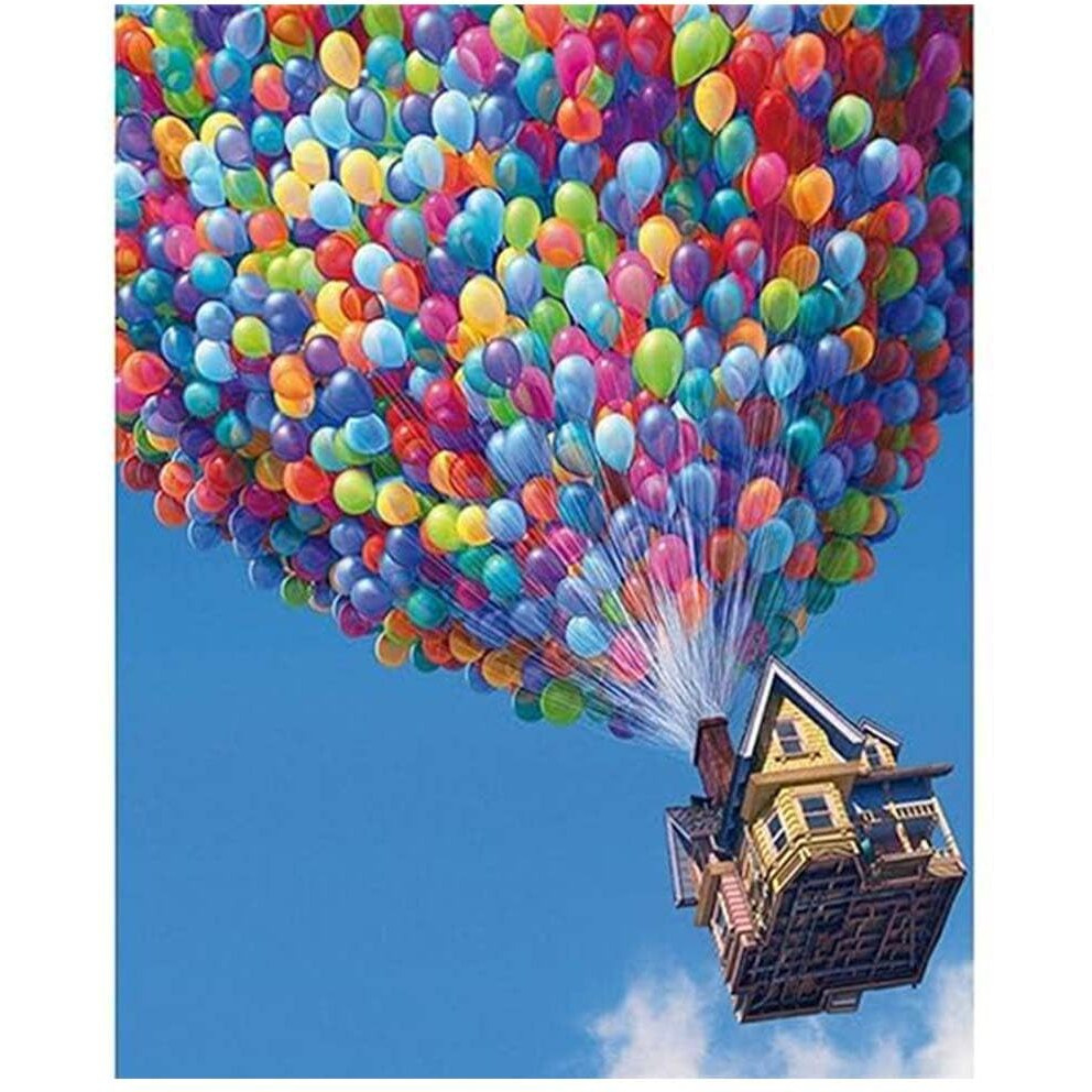 5D Diamond Painting By Number Kits For Adults, Hot Air Balloon Scenery Diymood Painting Paint With Diamonds Arts Full Drill Canvas For Home Wall Decor 40X40Cm(16X16Inch)