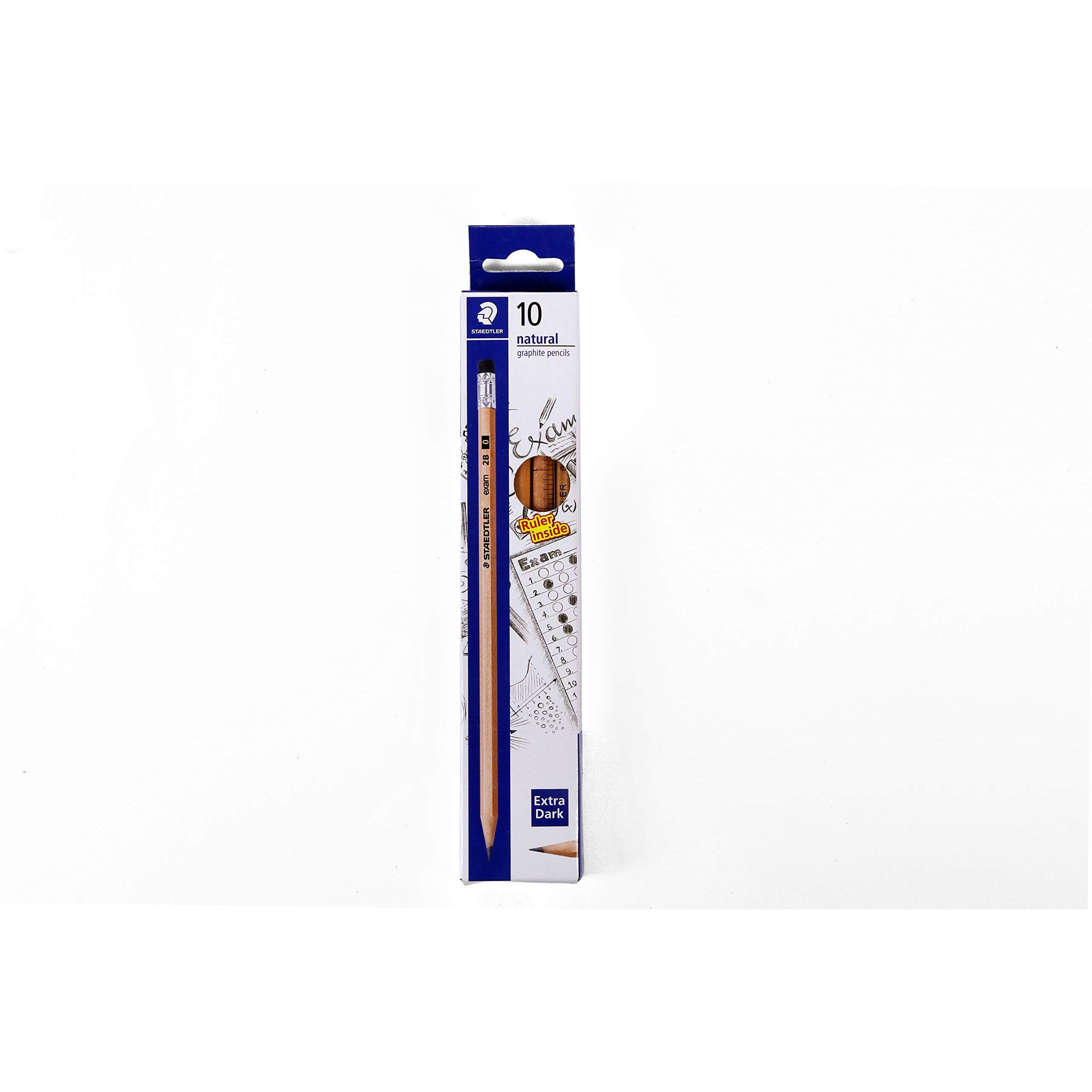 Staedtler Exam Pencils In Natural Wood Barrel In Pack Of 10 Nos. With Ruler