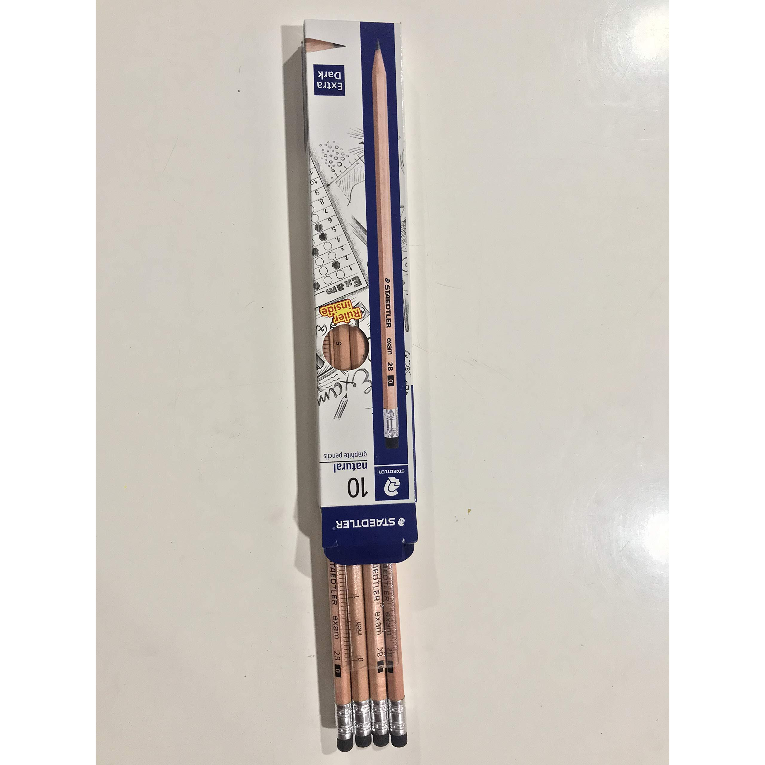 Staedtler Exam Pencils In Natural Wood Barrel In Pack Of 10 Nos. With Ruler