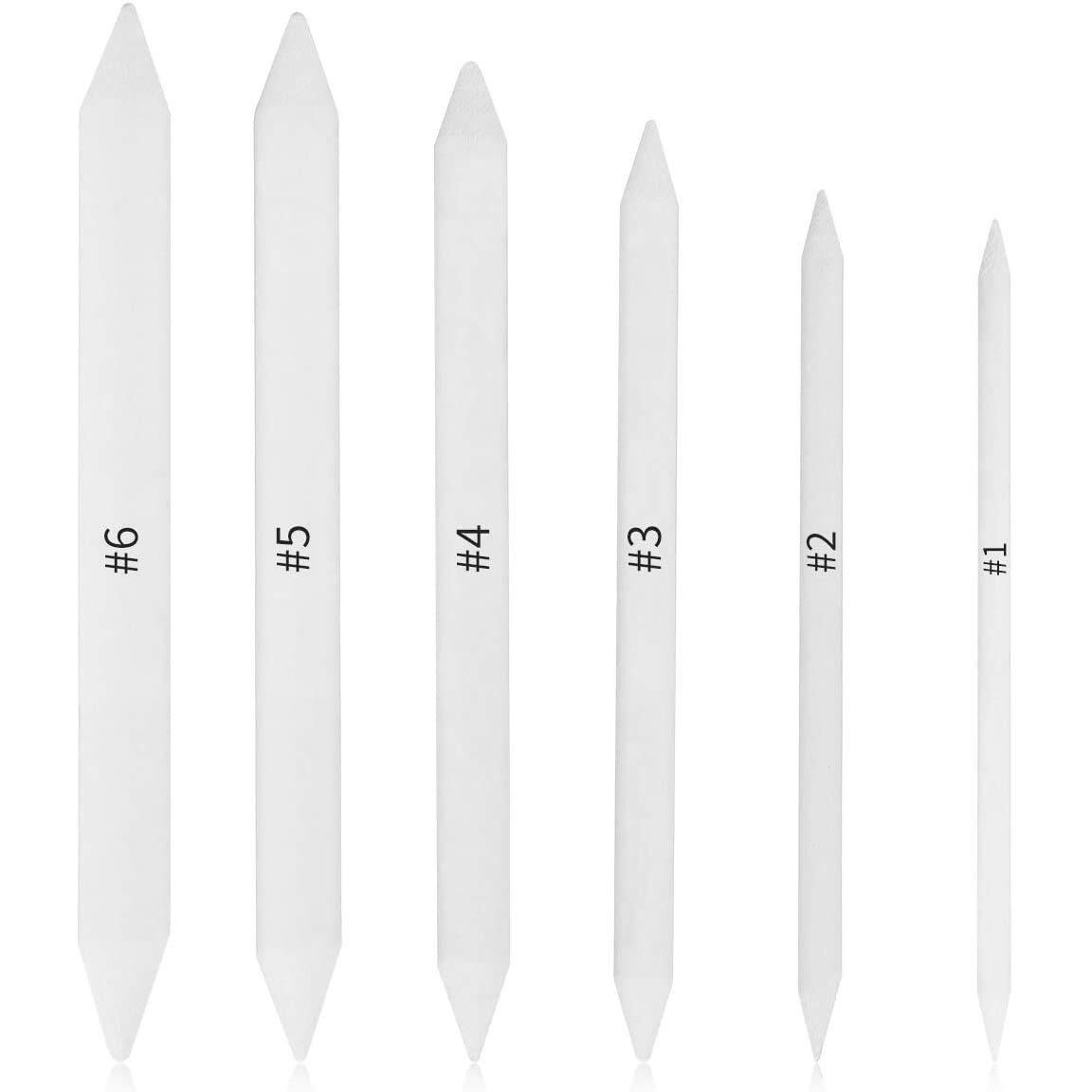 Artright 6 Pcs Blending Stumps And Tortillions Paper Art Blenders, Art Pencils, Drawing Pencils For Students And Artists | Premium Charcoal Sketch Drawing Tools