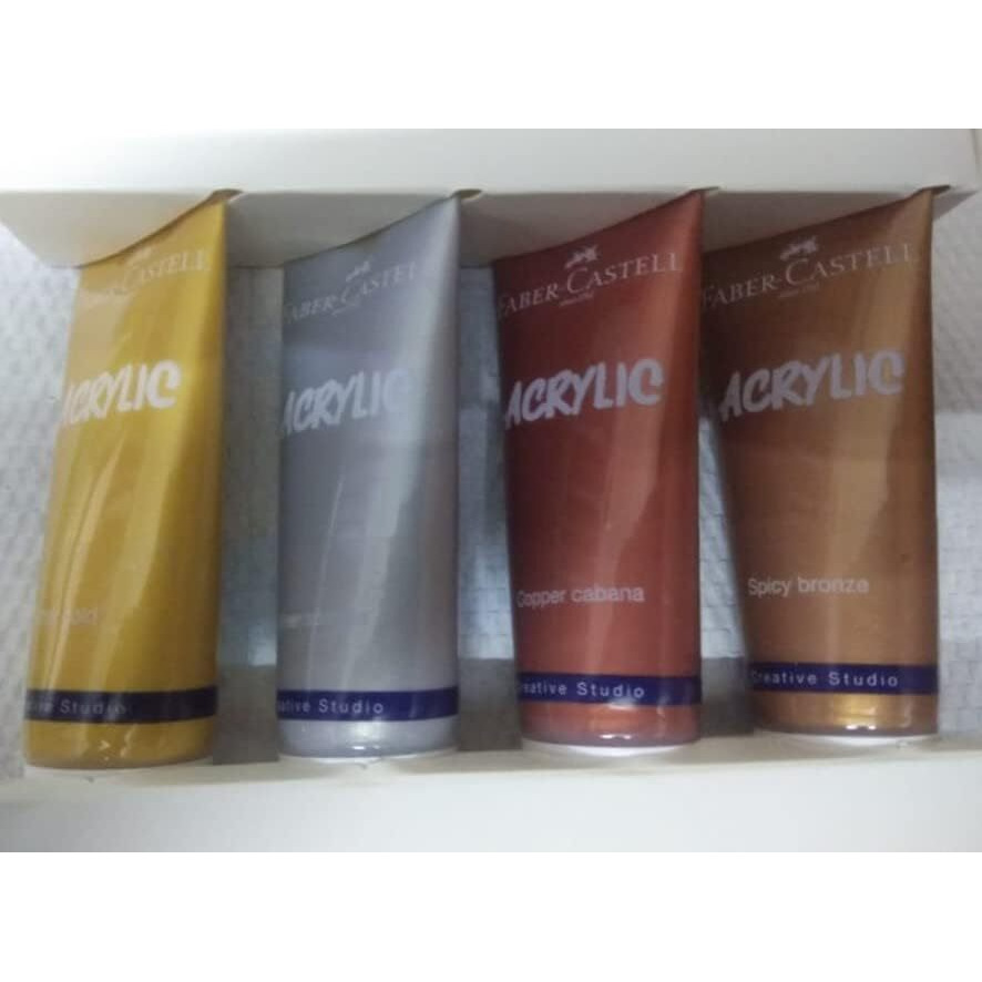 Faber-Castell Creative Studio Metallic Acrylic Set Of 4