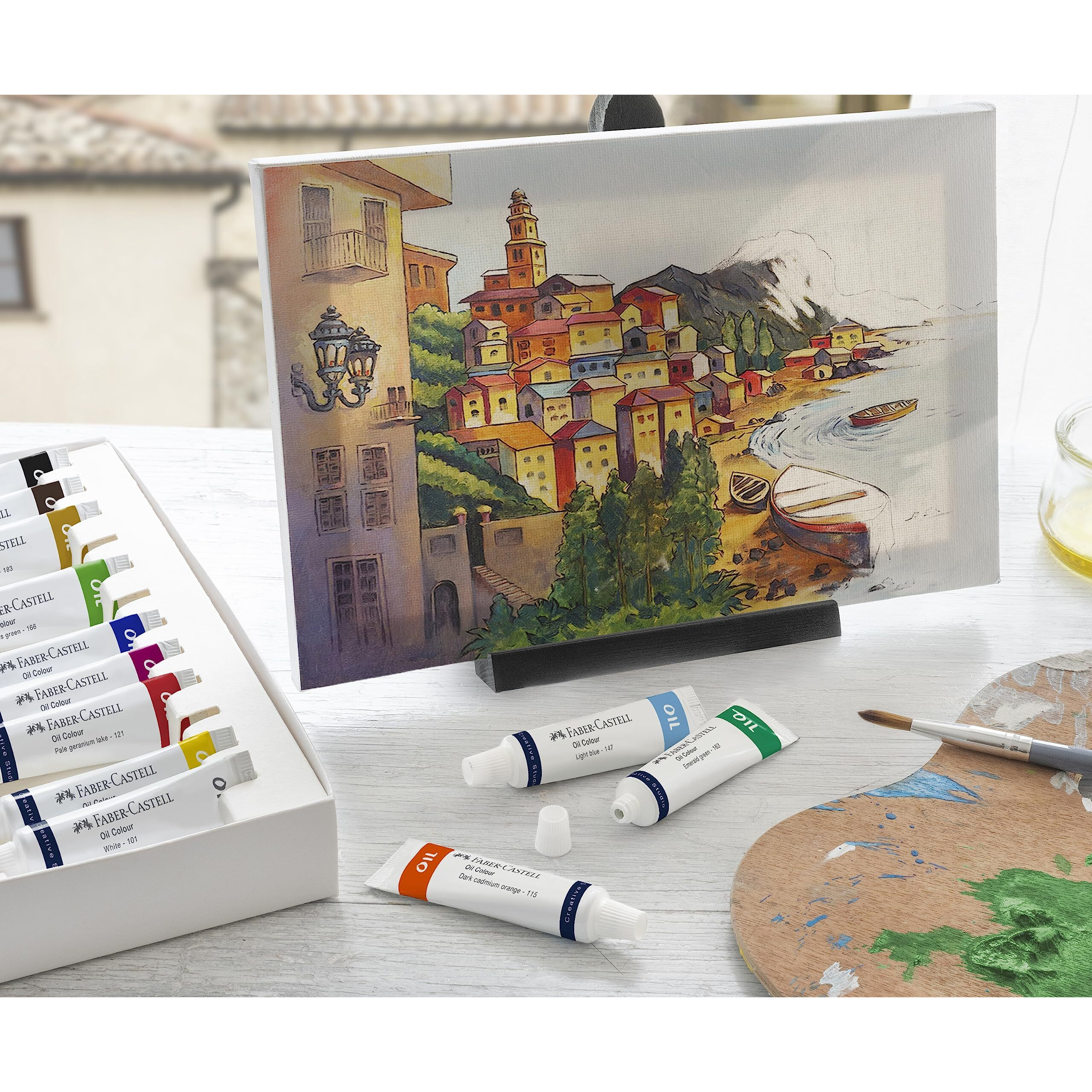 Faber-Castell Creative Studio Oil Colours 9Ml Set Of 12, Multicolor