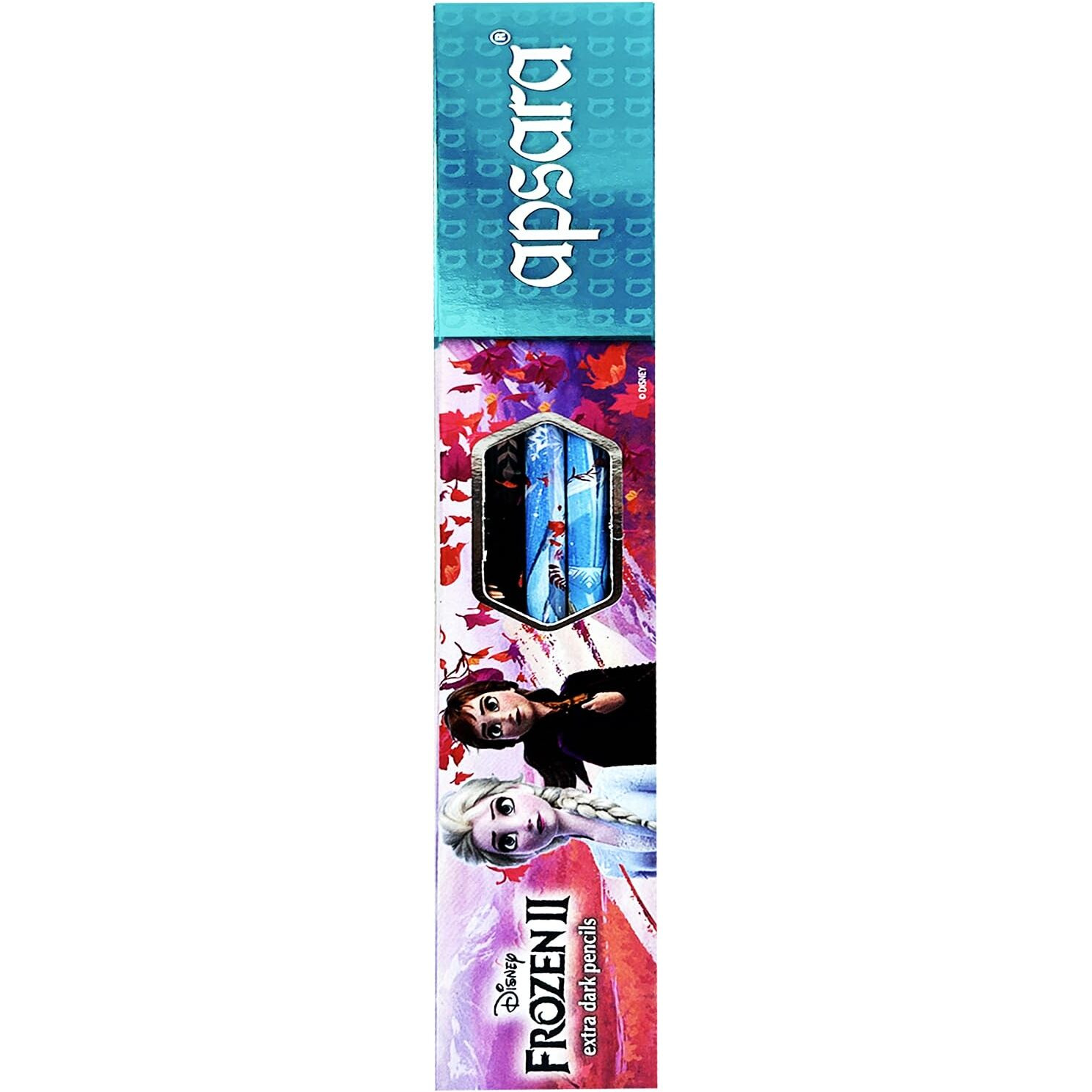 Apsara Disney Frozen-2 Pencils | Disney Pencils & Super Fun Pencils |Use For Kids, School & College Students | Extra Dark & Good Handwriting | Free Sharpener & Eraser (Pack Of 10)