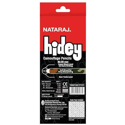 Nataraj Hidey Camouflage Pencil Camouflage, Pack Of 10 X 3-3 Pack