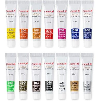 Camel Artist Hd Acrylics 14 Shades X 20 Ml
