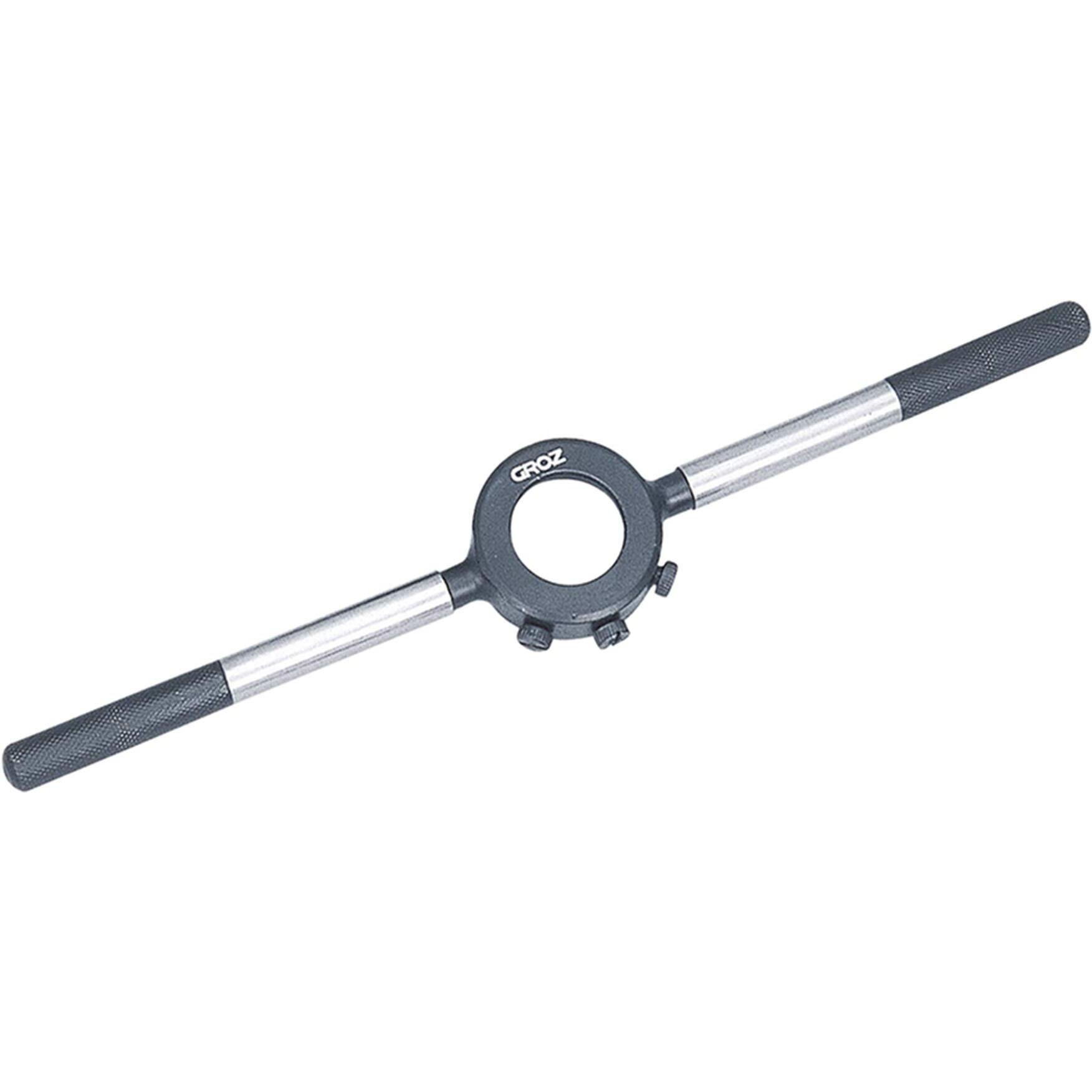 Groz Die Stock Holder| Ideal For Holding Round Dies For Efficient Cutting Of External Threads| Rugged All Steel Construction| Powder Coated Body| Suitable For Die Size 1| Length 8-1/4| Ds/0-1