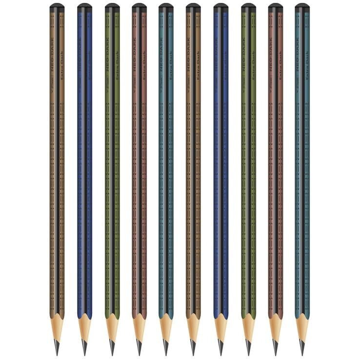 Flair Creative Series Neo-Dark 2B Extra Dark Graphite Triangular Pencil | Sharpener & Eraser Included In The Box | Pack Of 20 Pencils