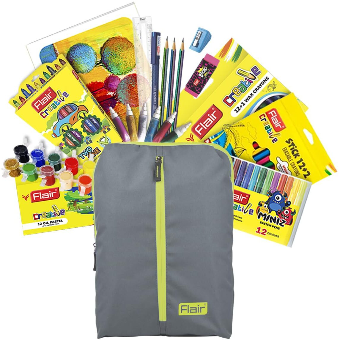 Flair Premium Kit With Bag, Multicolor, Large