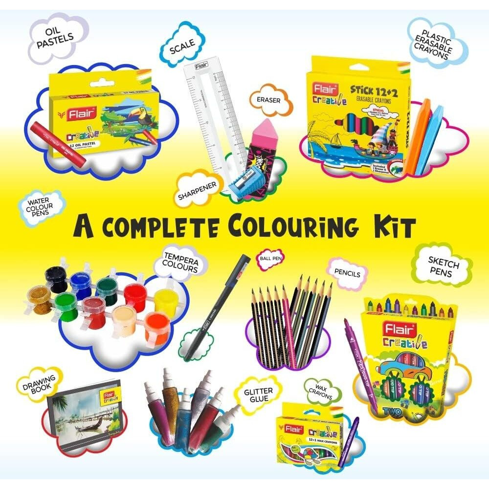 Flair Premium Kit With Bag, Multicolor, Large