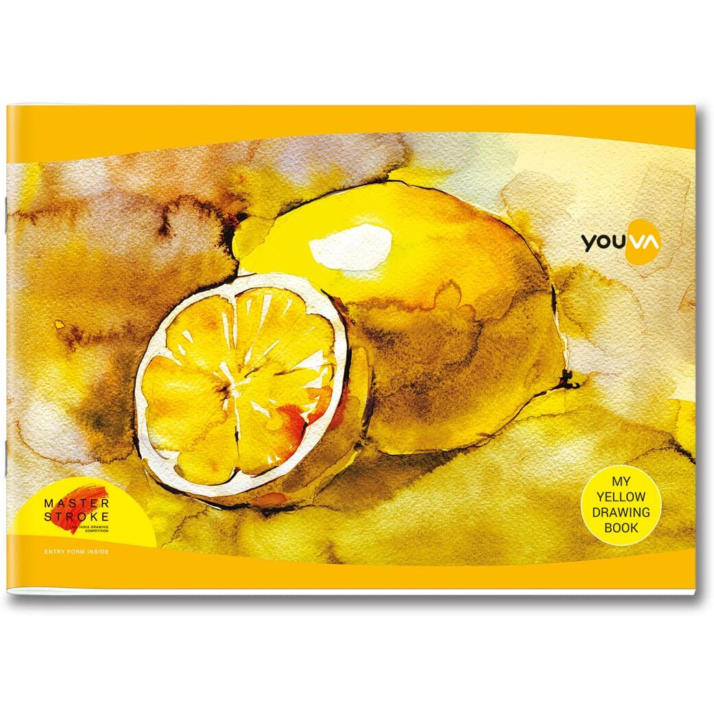Navneet Youva | Yellow Drawing Book For Students And Budding Artists| Small Size | A4 Size 21 Cm X 29.7 Cm | 36 Pages | Pack Of 12