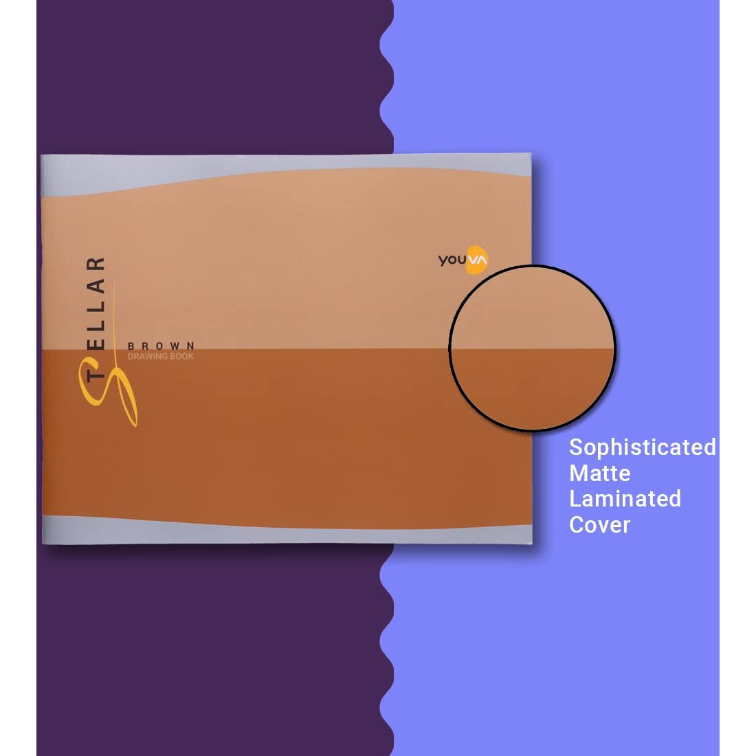 Navneet Youva | Stellar Brown Drawing Book For Students And Budding Artists | Big Size  27.5 Cm X 34.7 Cm | 36 Pages| Pack Of 2