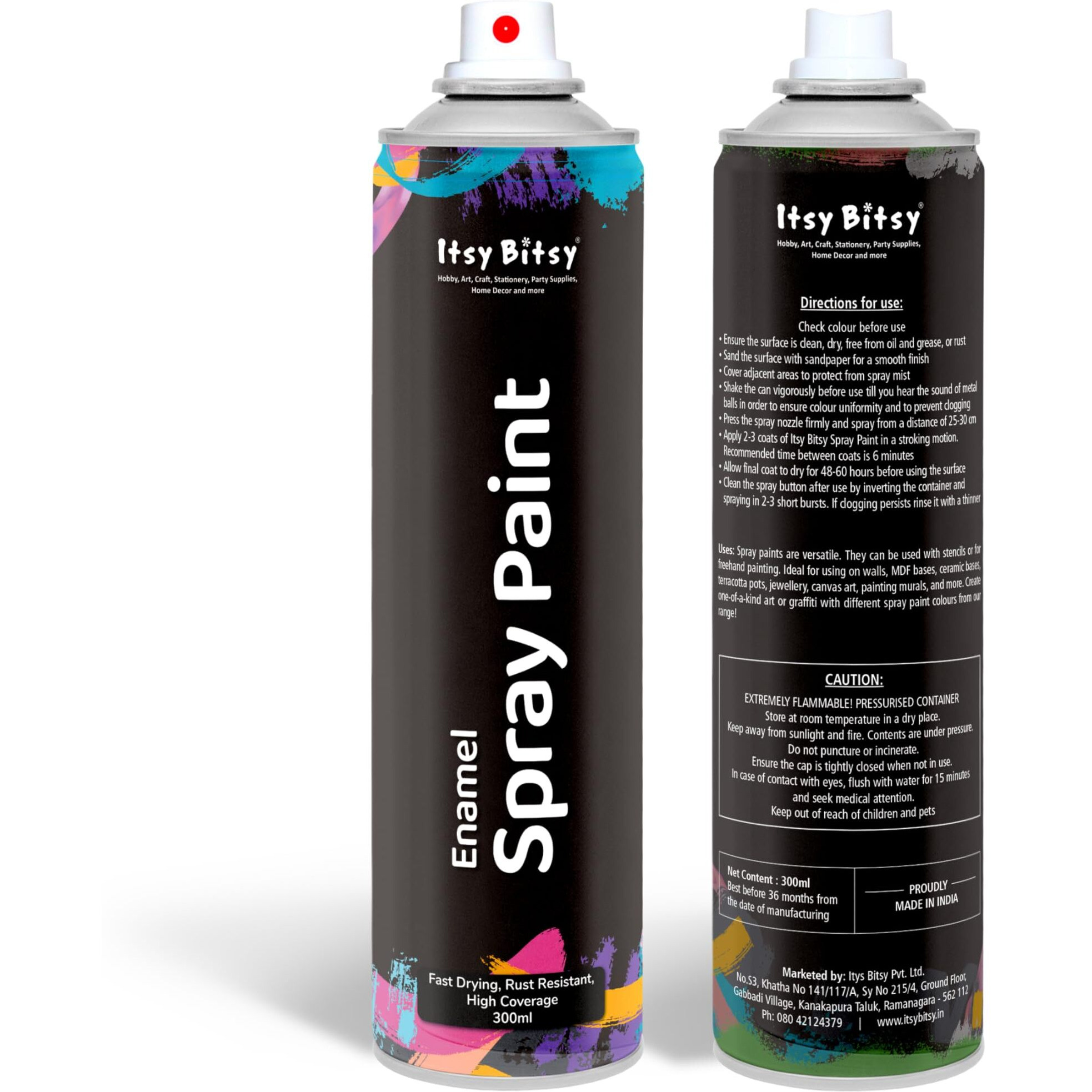 Little Birdie Itsy Bitsy Spray Paint Ivory - 300Ml|Spray Paint For Metal, Wood, Plastic, Wall|Quick Drying Spray Paint (Multicolor)
