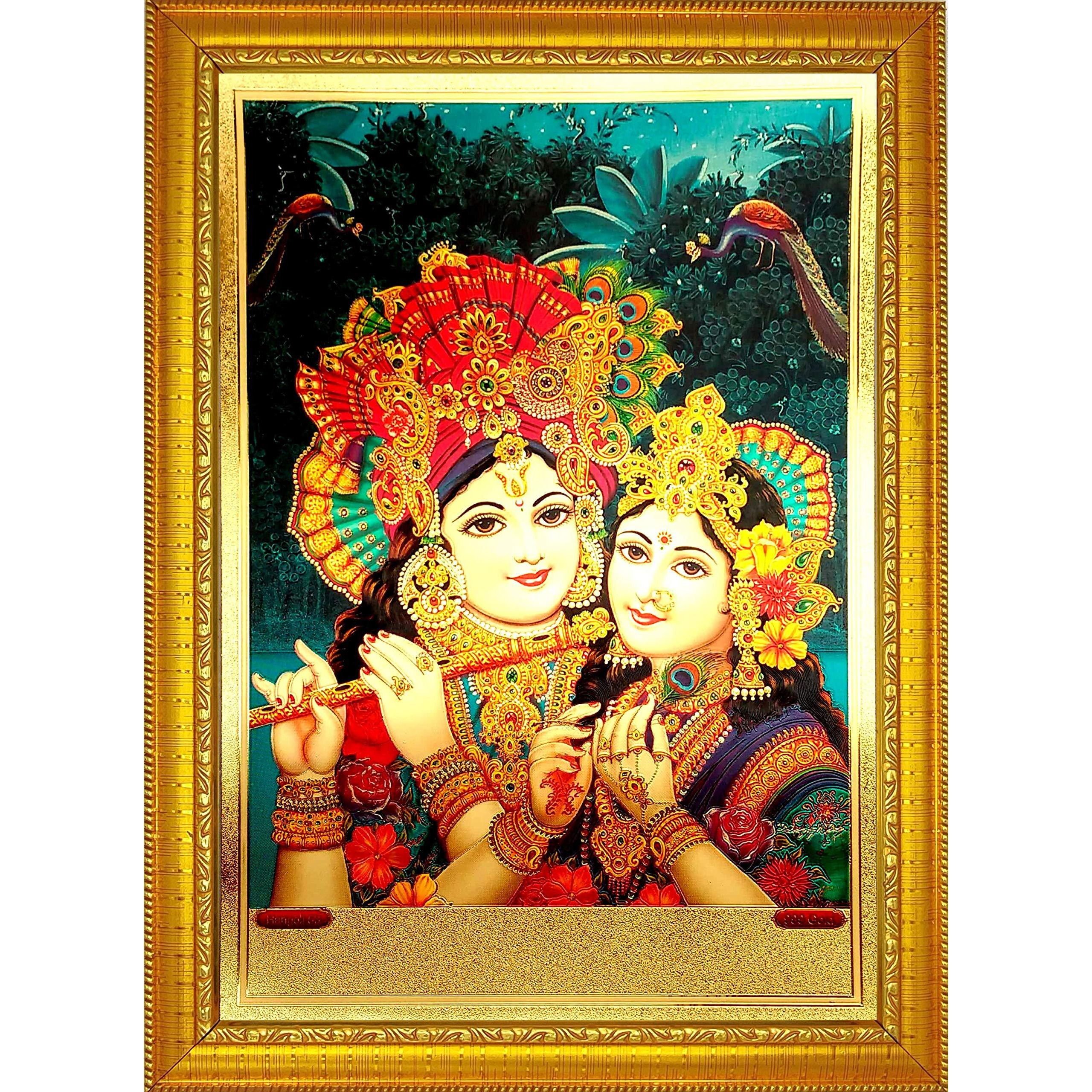 Ada Handicraft Hindu Lord Goddess God Photo For Pooja And Wall/Hindu Bhagwan Devi Devta Photo/God Poster (Pack Of Two)