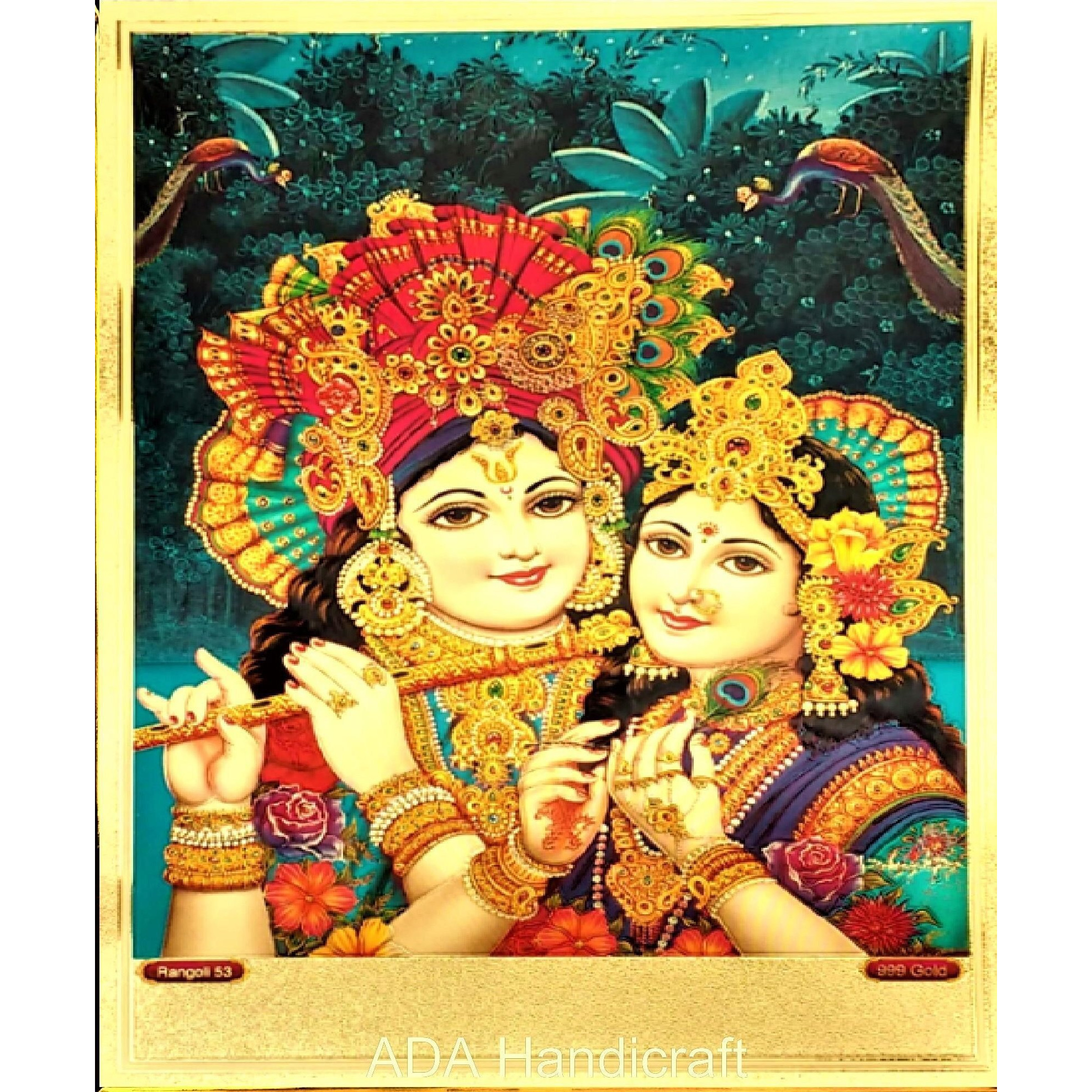 Ada Handicraft Hindu Lord Goddess God Photo For Pooja And Wall/Hindu Bhagwan Devi Devta Photo/God Poster (Pack Of Two)