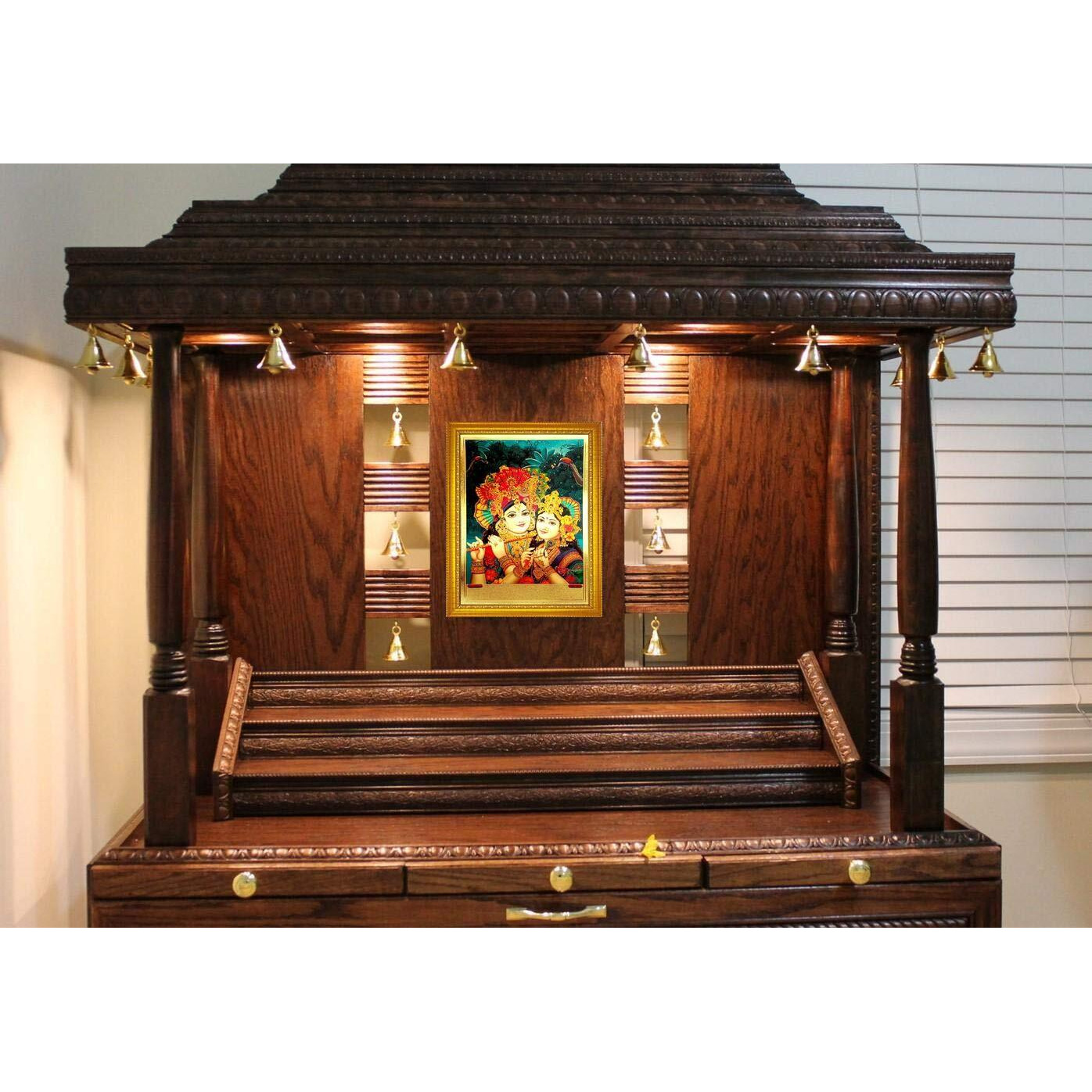 Ada Handicraft Hindu Lord Goddess God Photo For Pooja And Wall/Hindu Bhagwan Devi Devta Photo/God Poster (Pack Of Two)