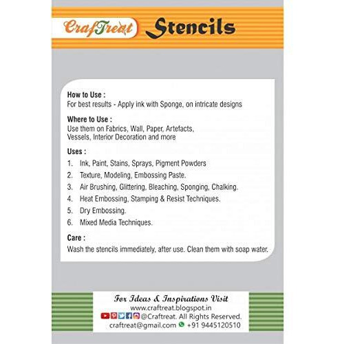 Thecraftshop Tribal Chores Craftreat Stencil (6X6-Inch) | Reusable Painting Template For Art And Craft, Mixed Media, Wall Painting, Home Decor, Diy Albums, Card Making And Fabric Painting, 6&quotX6"