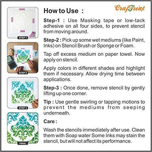 Craftreat Stencil - Side Feathered Peacock | Reusable Painting Template For Art And Craft, Mixed Media, Wall Painting, Home Decor, Diy Albums, Card Making And Fabric Painting, 6&quotX6"