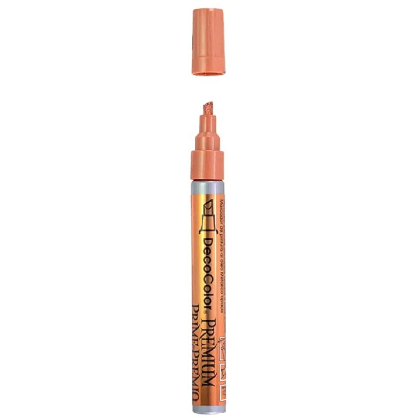 Schubert Decocolor Premium Piant Mettalic For Diy,Resin Art,Craft,Glass Art,Journaling,Scrapbooking,Stone Decor Chisel Tip 5Mm Set Of (Copper) 1Pc.