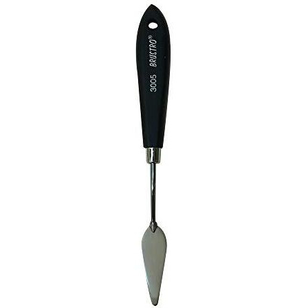 Brustro Artists Palette Painting Knife No. 3005 | Wooden Handle, Stainless Steel Blade | Ideal For Gesso, Acrylic Paint, Modeling Paste, Mixing, Spreading, Scumbling.