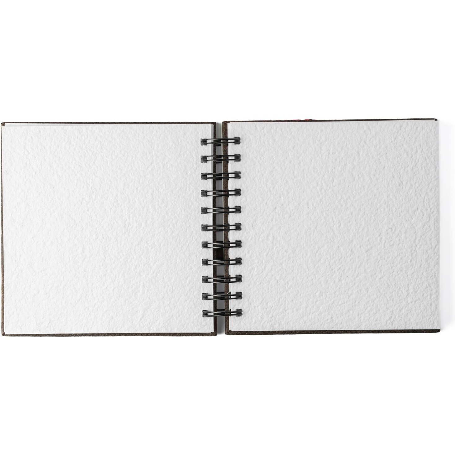 Comma Watercolour Book | 8" X 8" | 300Gsm | Wire-O Sketchbook | Cold Pressed | Natural Shade | 100% Cotton Fibers (Chocolate Brown)