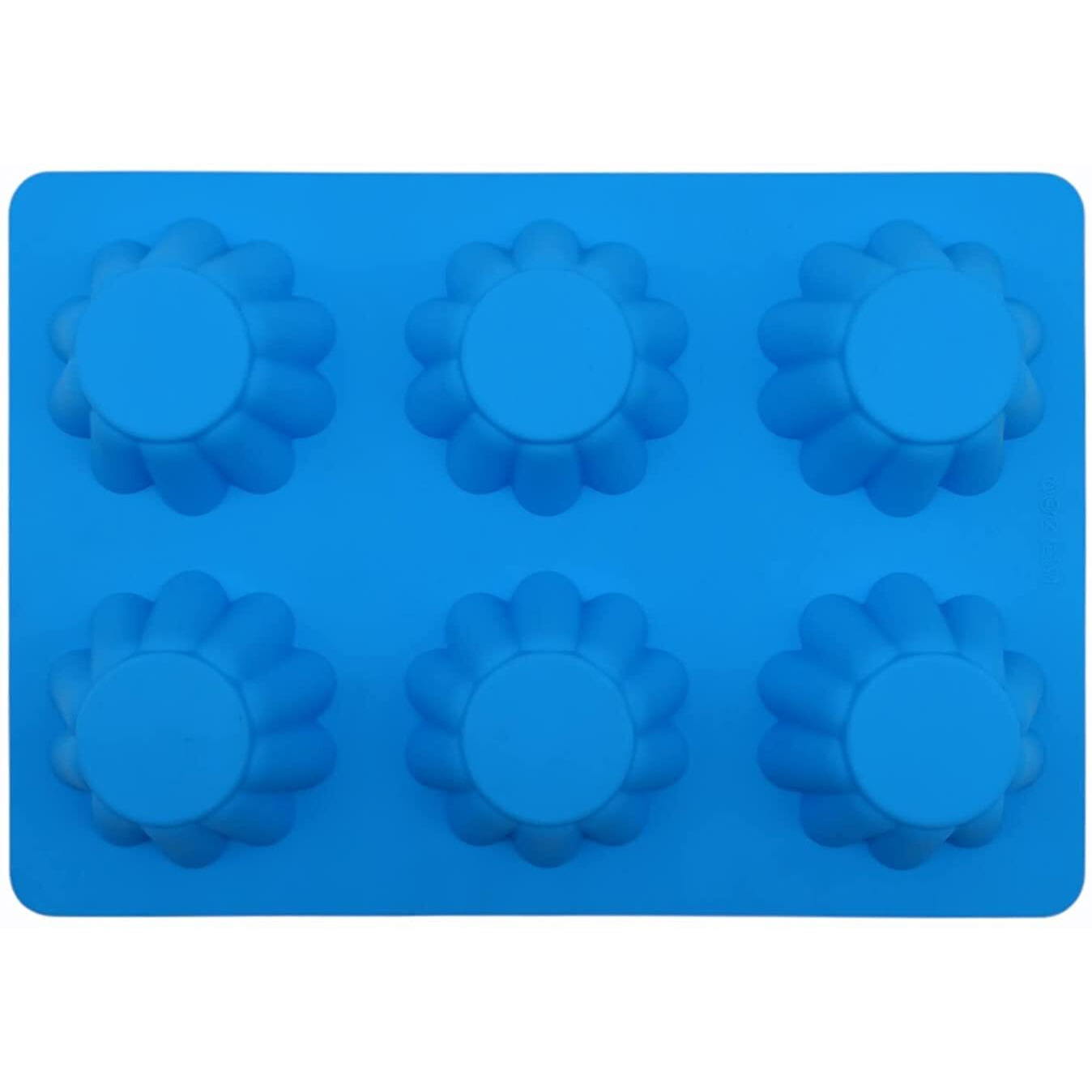 Folca 1 Pc 6 Cavity Silicone Mould For Handmade Soap, Cake, Jelly, Pudding, Chocolate, Dessert Etc (Flower Mould Design 1)