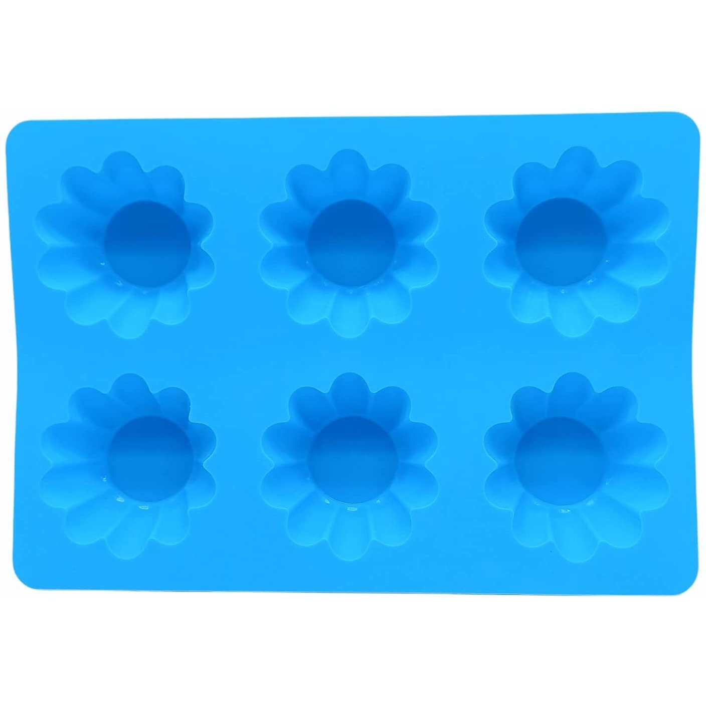 Folca 1 Pc 6 Cavity Silicone Mould For Handmade Soap, Cake, Jelly, Pudding, Chocolate, Dessert Etc (Flower Mould Design 1)