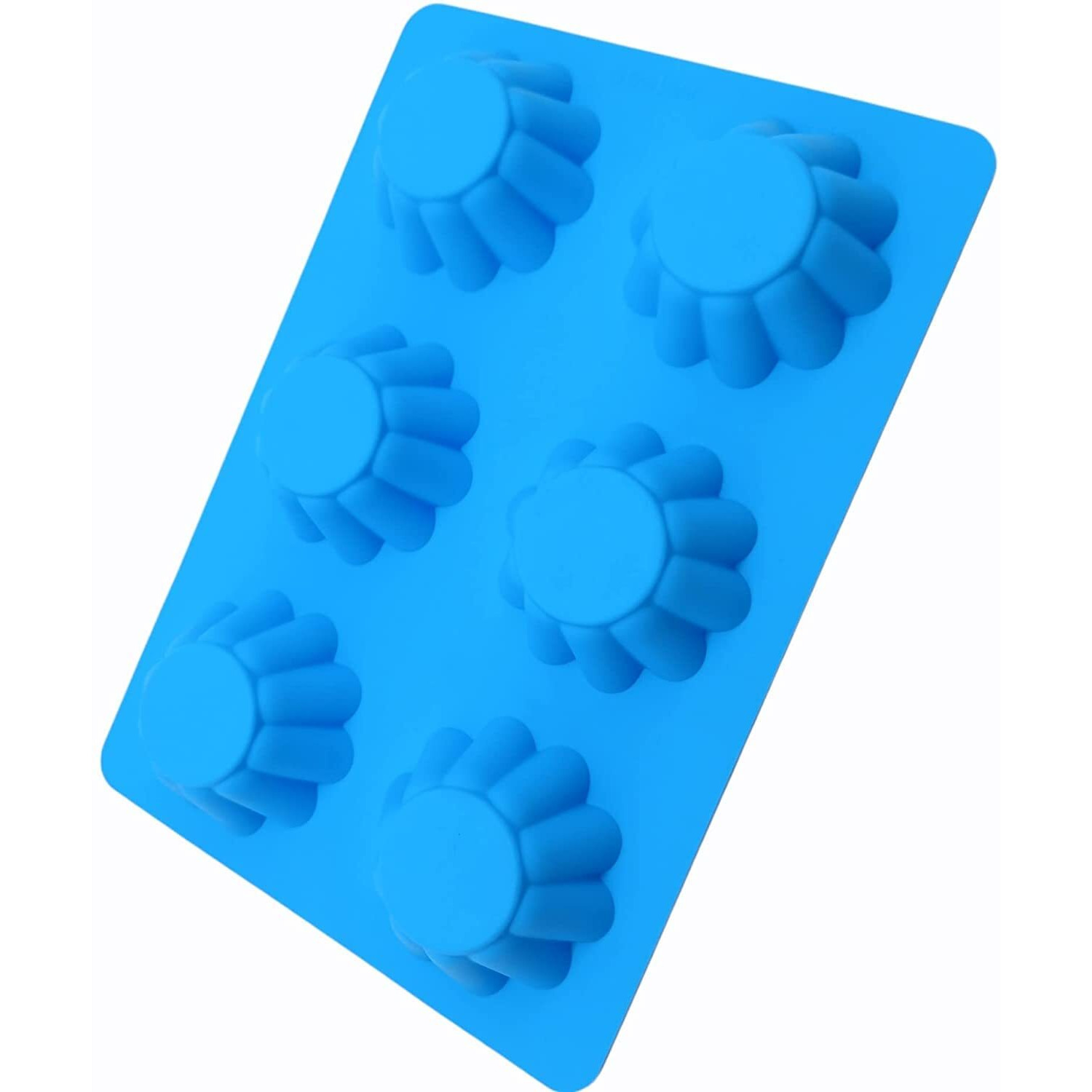 Folca 1 Pc 6 Cavity Silicone Mould For Handmade Soap, Cake, Jelly, Pudding, Chocolate, Dessert Etc (Flower Mould Design 1)