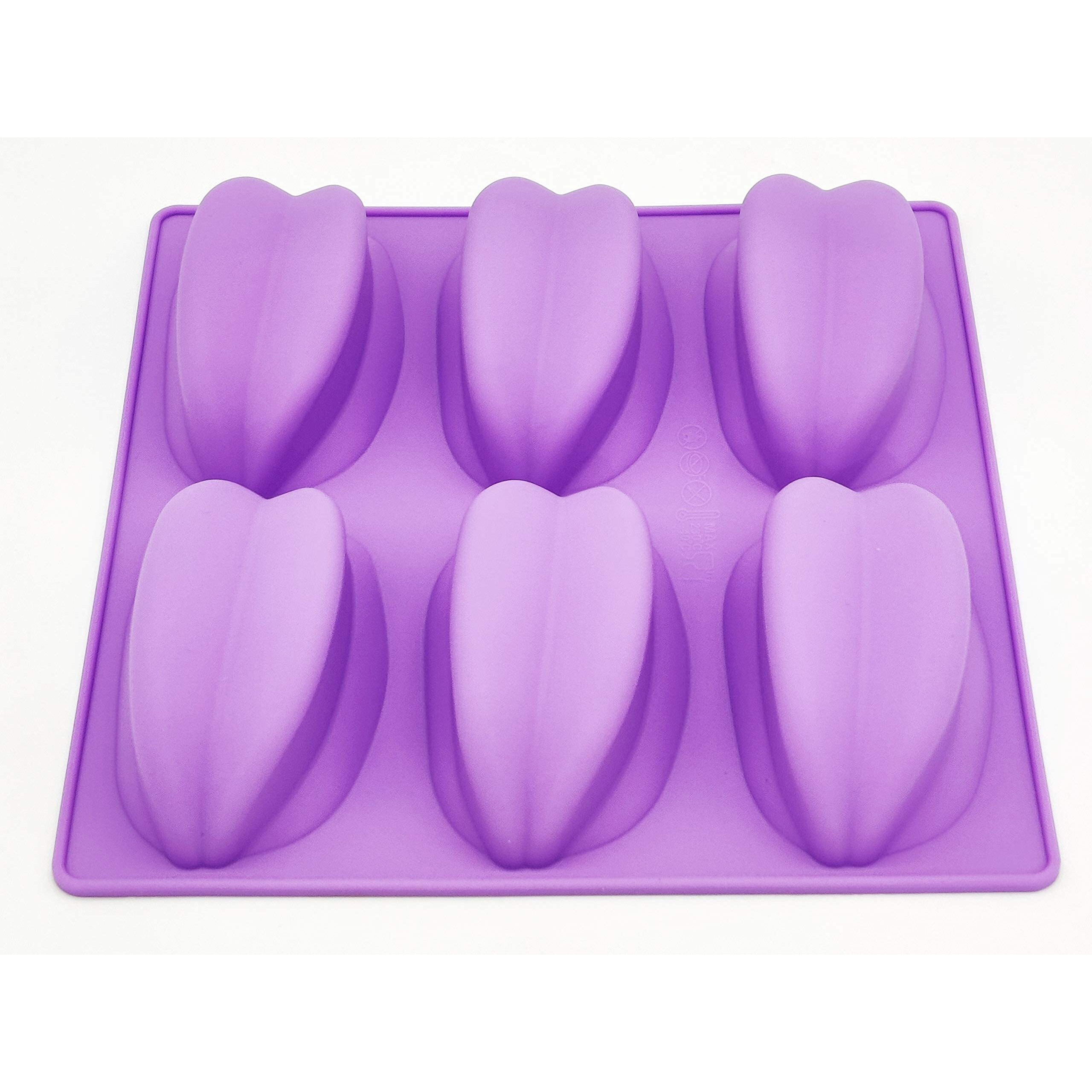 Folca 1 Pc 6 Cavity Silicone Mould For Handmade Soap, Cake, Jelly, Pudding, Chocolate, Dessert Etc (Soap Mould Design 2)