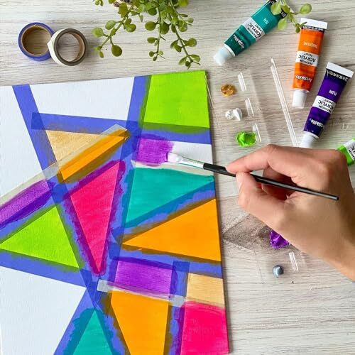 Urbane Home Blank Cotton Canvas Boards For Painting &quot10X10" Cm Pack Of 6 (White)
