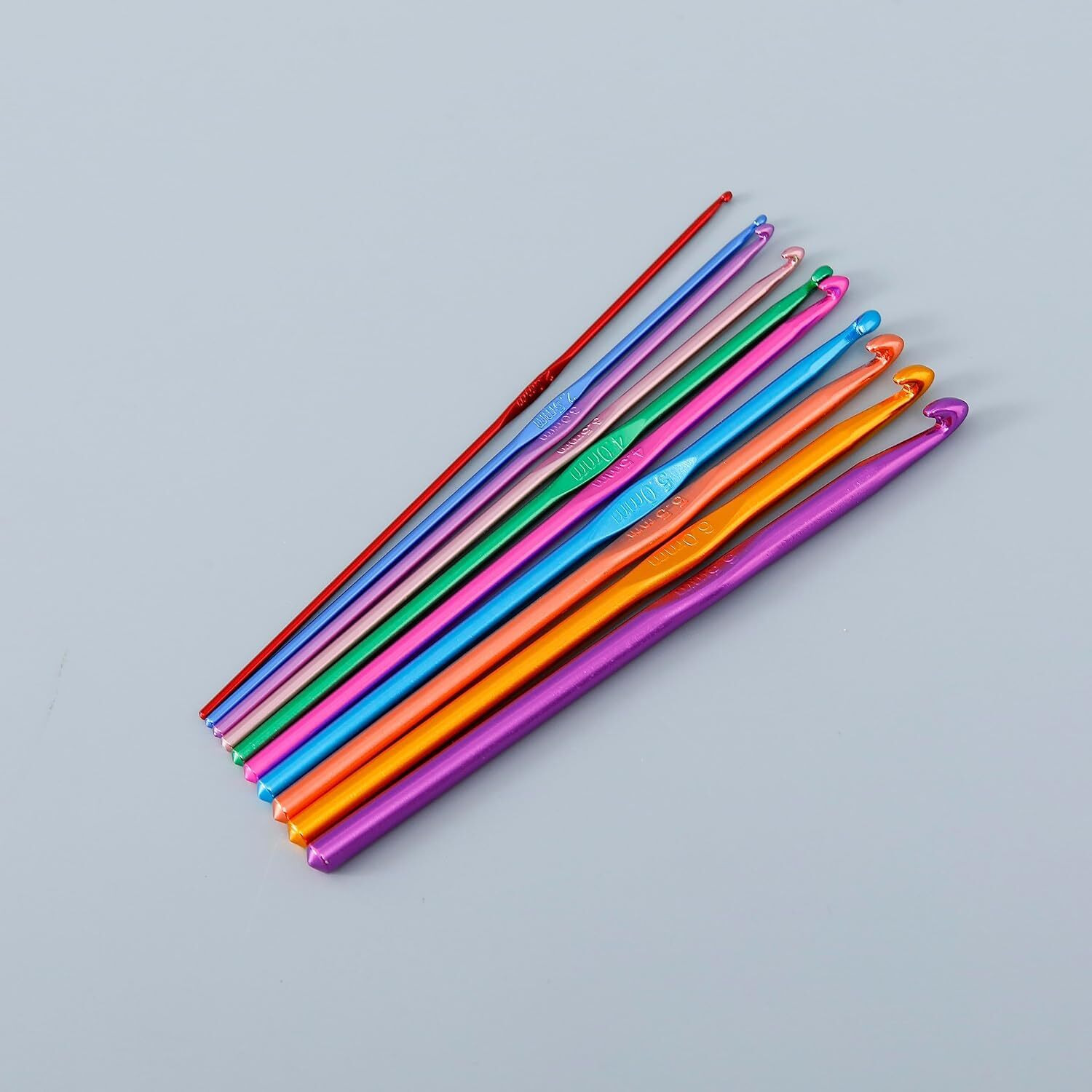 Homestic Crochet Hook Needle Set With Case|Ergonomic Sewing Knitting Needle Kit (Black)