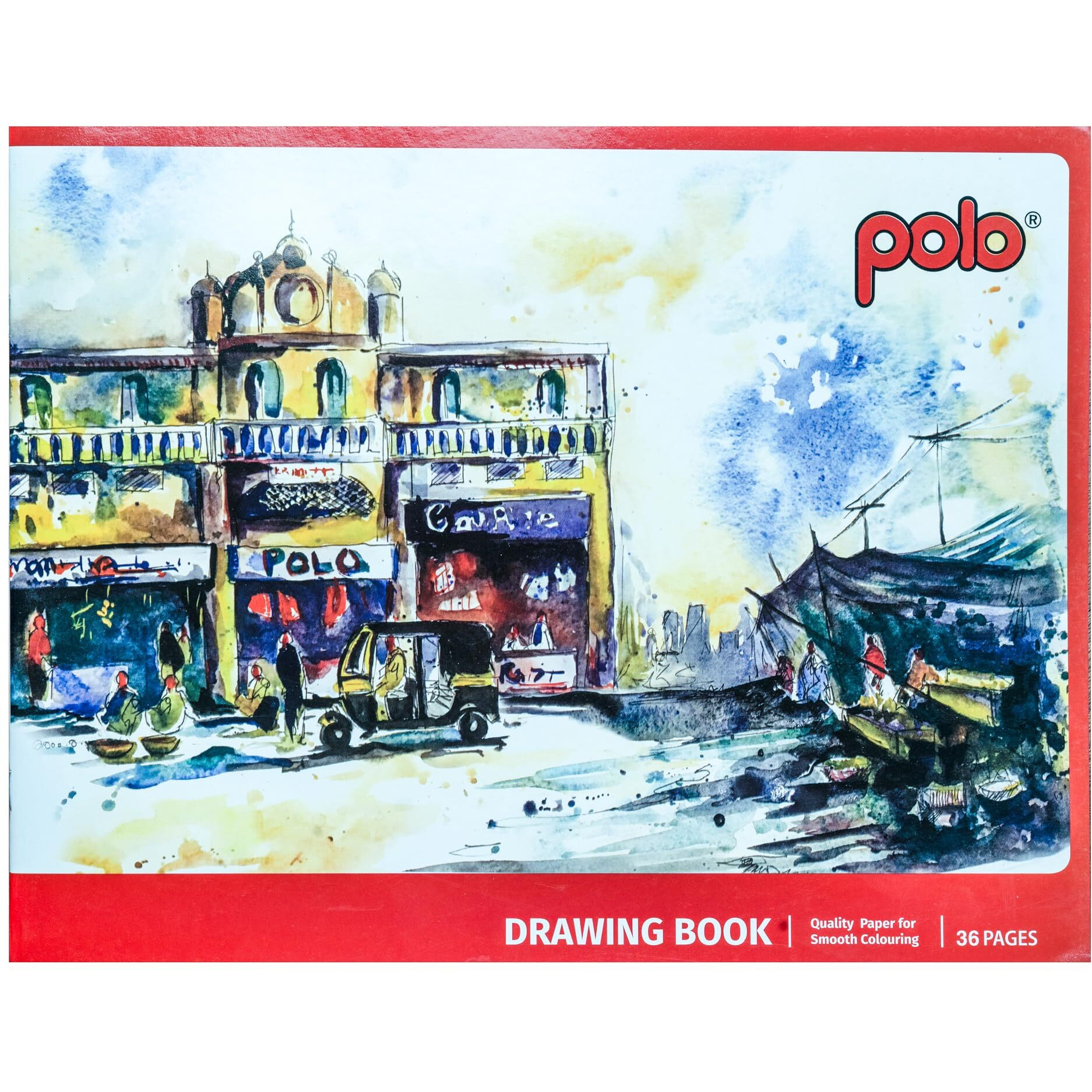 Polo A3 Drawing Book - 36 Pages | Sketchpad | Ideal For Artists, Students, And Kids | Durable Softcover | Acid-Free Paper | Smooth Texture For Sketching & Drawing