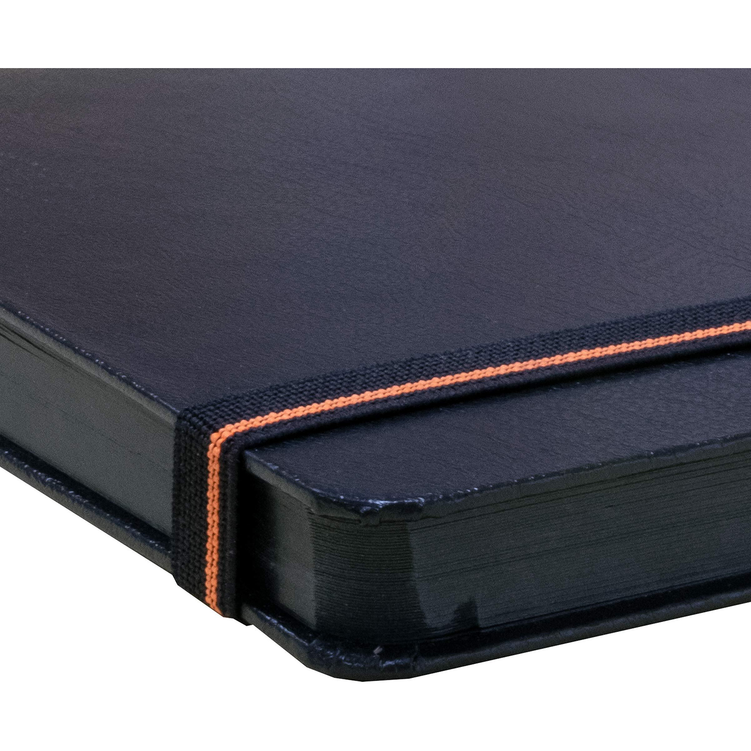 Menorah  A5 - The True Black Sketch Book For Artist - 250 Gsm - Hard Case Bound Sketchbook - (84 Pages/42 Sheets) - (Size 21.0 X 14.8 Cm) Black Notebook Journal (Black Sketchbook- Portrait)