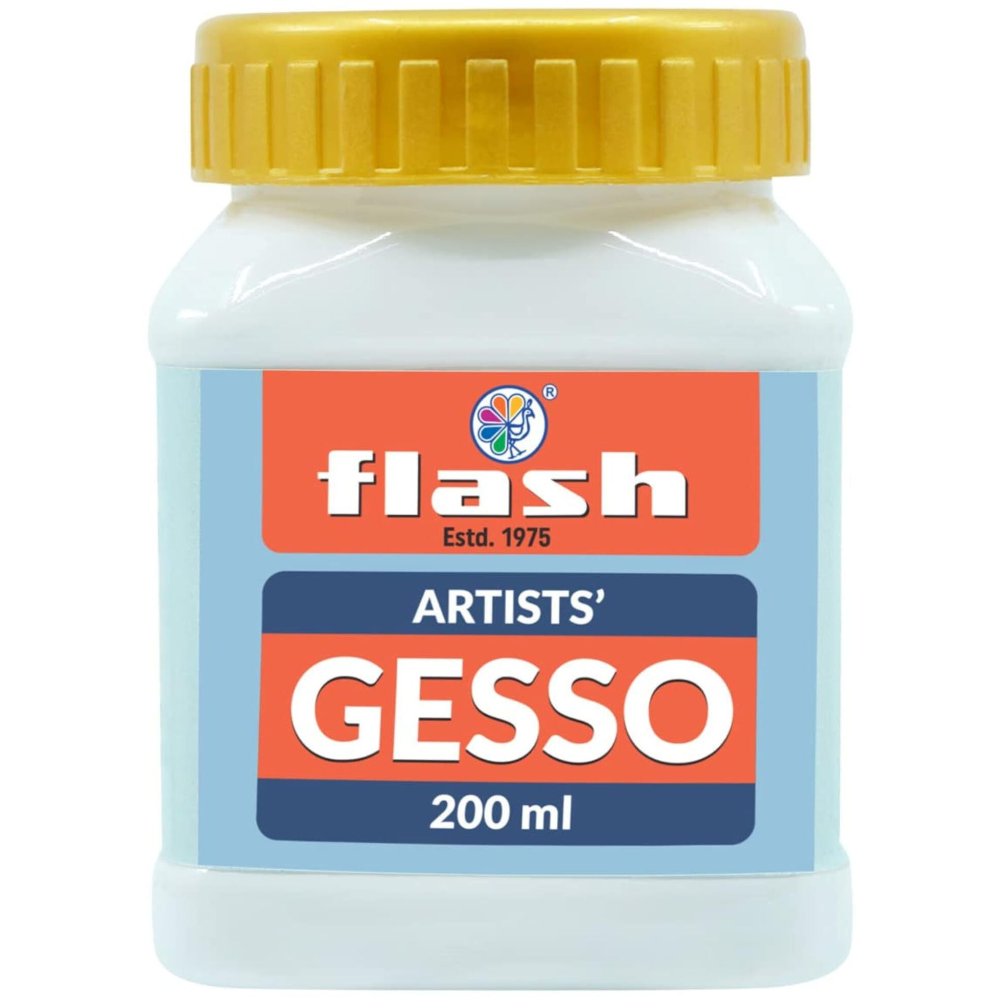 Flash Gesso For Acrylic Painting-Water Base Non-Toxic Universal Gesso Paint Primer For Artist Professionals Hobby Painters (200 Ml-Gesso White)