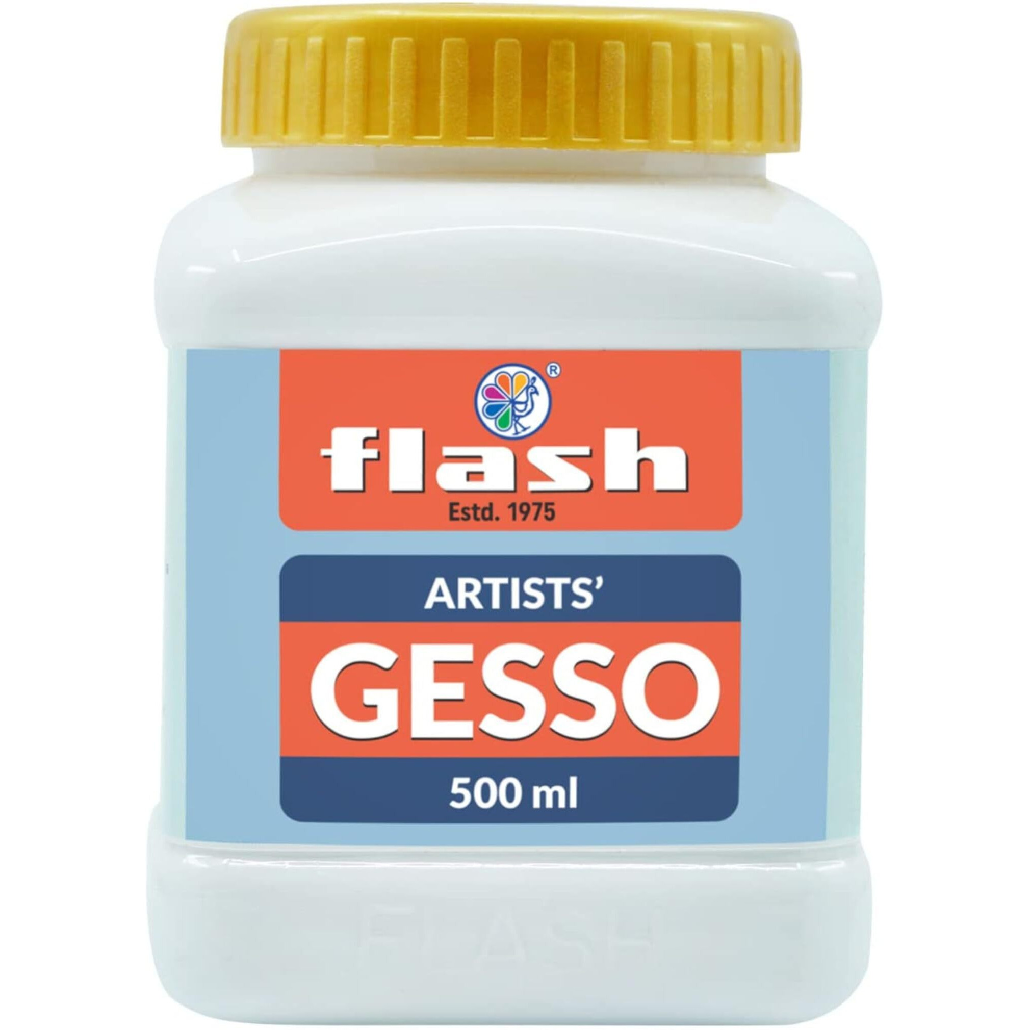 Flash Gesso For Acrylic Painting-Water Base Non-Toxic Universal Gesso Paint Primer For Artist Professionals Hobby Painters (500 Ml-Gesso White)