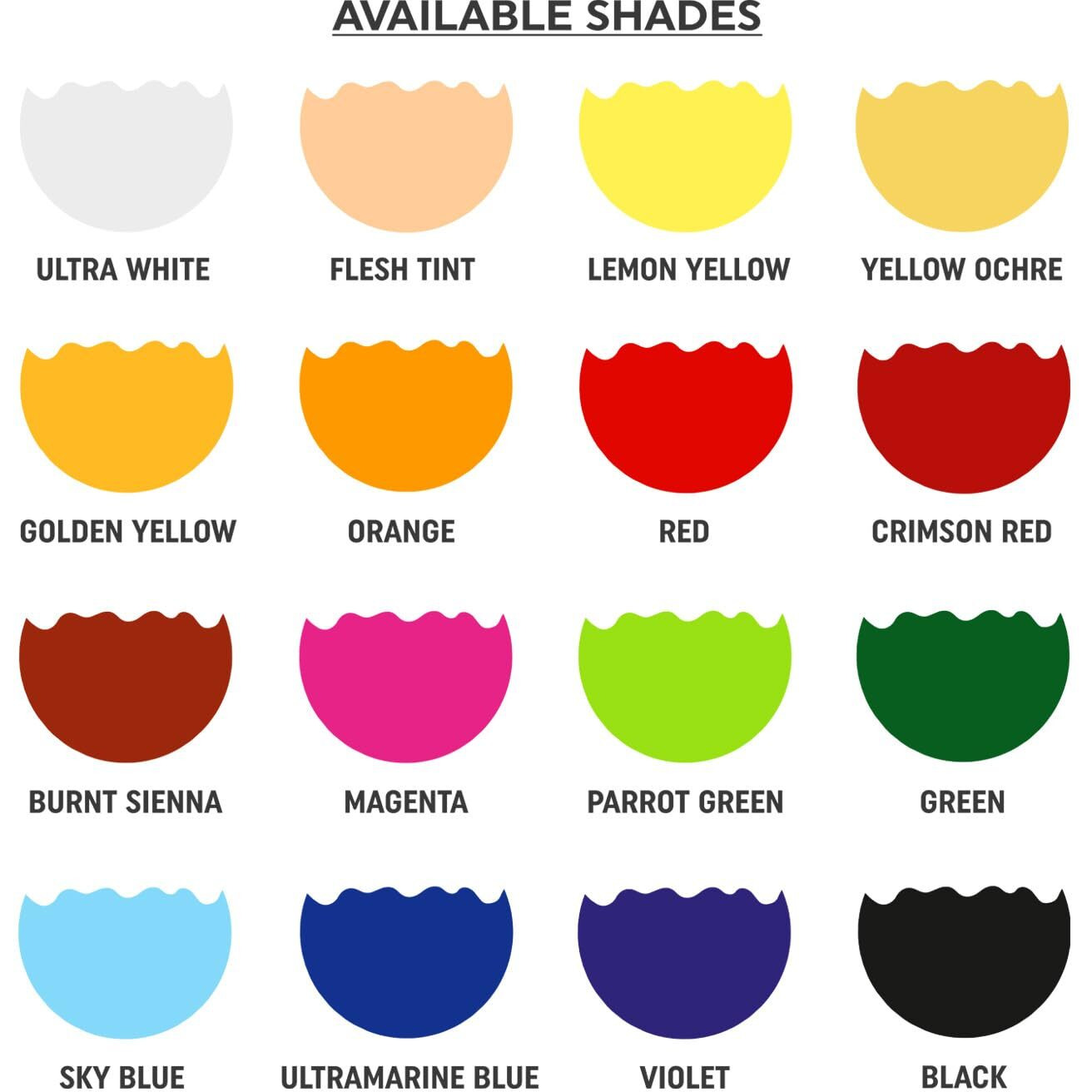 Flash Epoxy Opaque Resin Concentrated Pigment Paste 16 Shades For Epoxy Resin Art - 50Ml Each (New Packaging)