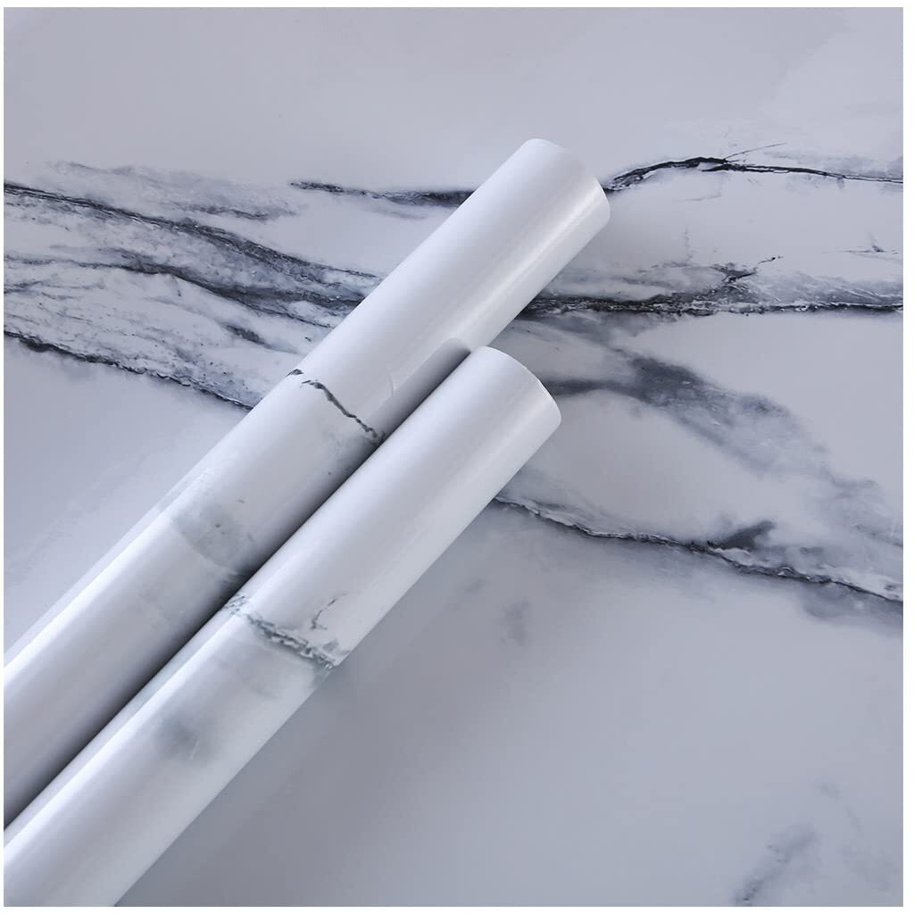 Kuber Industries Pet Wallpaper For Walls And Furniture Of The Living, Bedroom, And Kitchen I Self-Adhesive, And Waterproof I Diy Marble Designer Wall Sticker |Set Of 2 Rolls, 60Cmx300Cm (Pack Of 1)