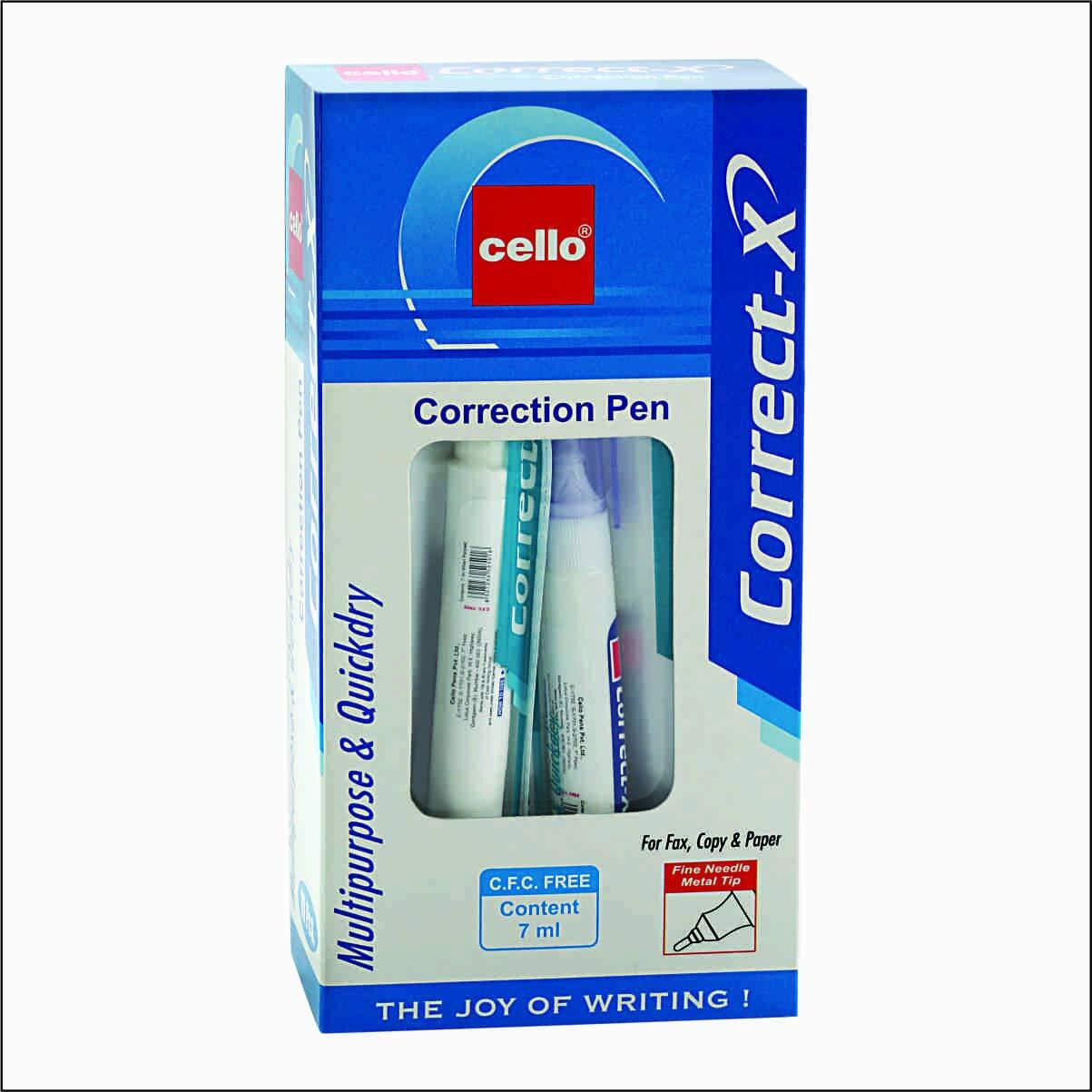 Cello Correct-X Correction Pen - Pack Of 50
