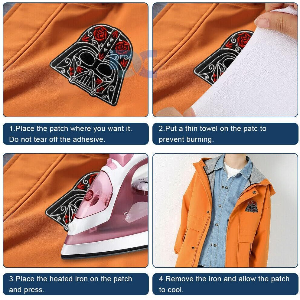 Daily Crafts 1 Pc Star Warrior Embroidered Sew On Patches Iron On Cloth Stickers Big For Clothes Jackets Pants Jeans Bags Boutique Multicolour Different Embroidery Diy Patches| Warrior Patch