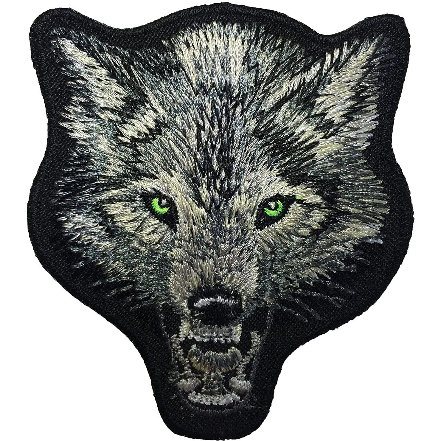 Daily Crafts New Fine Thread Embroidery Work Cloth Patches For Varsity Jackets Winterwears Cap Hat Bags Denims Jeans| Sew On Iron On Transfer Patches Appliques| Big Wolf Fox Animal