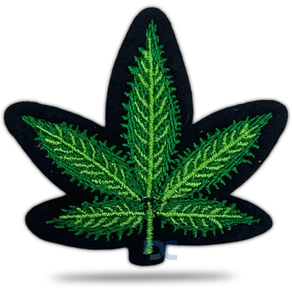 Daily Crafts Hawaii Palm Green Leaf Winter Jackets Iron On Embroidered Patches For Clothing Set Of 1 Patch