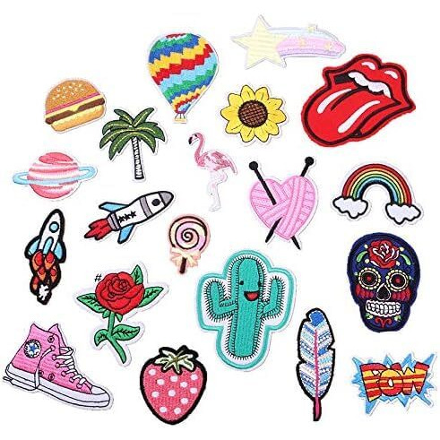 Daily Crafts Unisex Sew On Iron On Embroidered Bikers Patch For Denim Jacket Large For Clothing| Pack Of 8 Patches