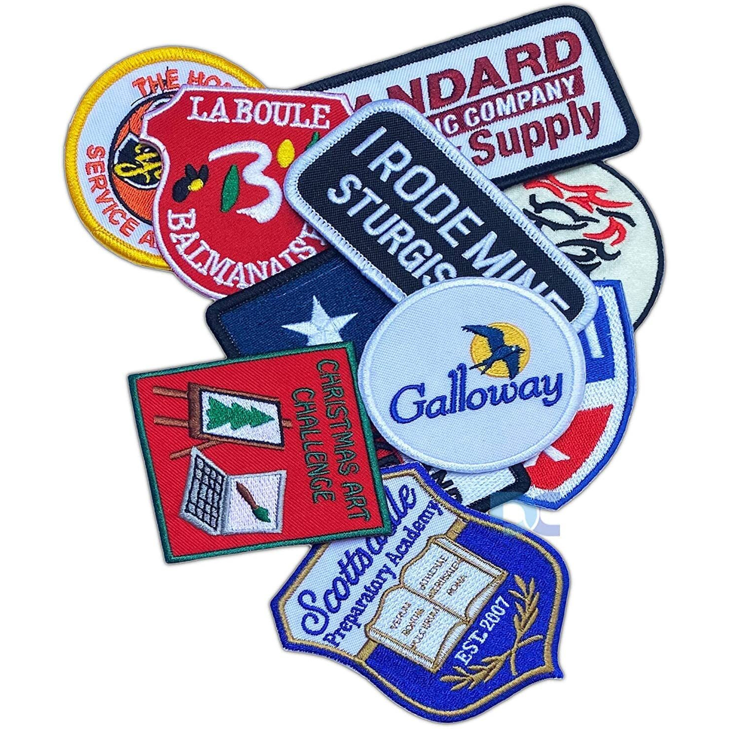 Daily Crafts Styles Pack Of 5 Logos Cartoon Flags Badges Embroidered Patches, Bright Vivid Colors, Sew On/Iron On Patch Applique For Clothes, Dress, Hat, Jeans, Diy Accessories (Design 11)