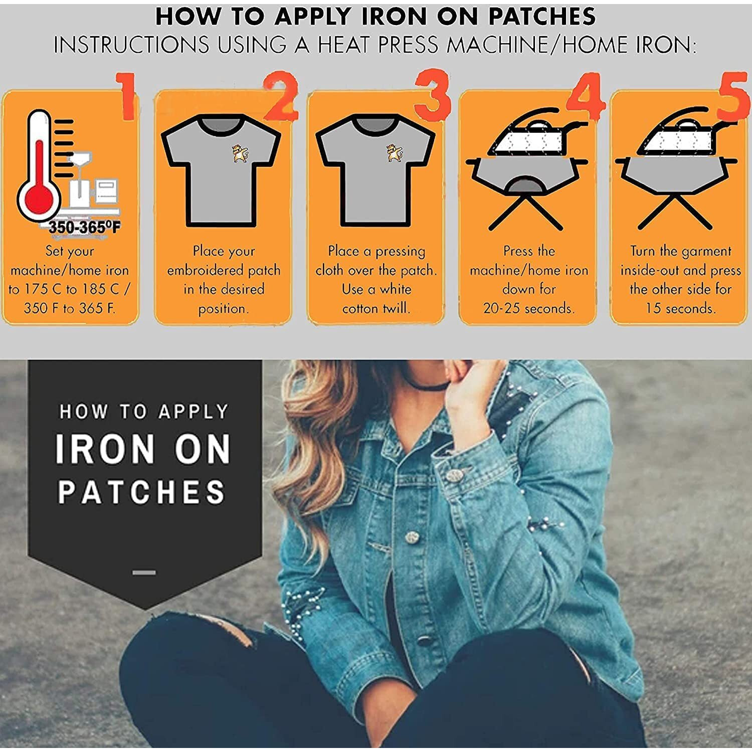 Daily Crafts 2 Pcs Iron On Patches Stickers Cute Diy Clothes Patches Embroidery Work For Sewing Or Iron-On For T-Shirt Clothes Jacket| Space Cadet And Trust No One Diy Patches