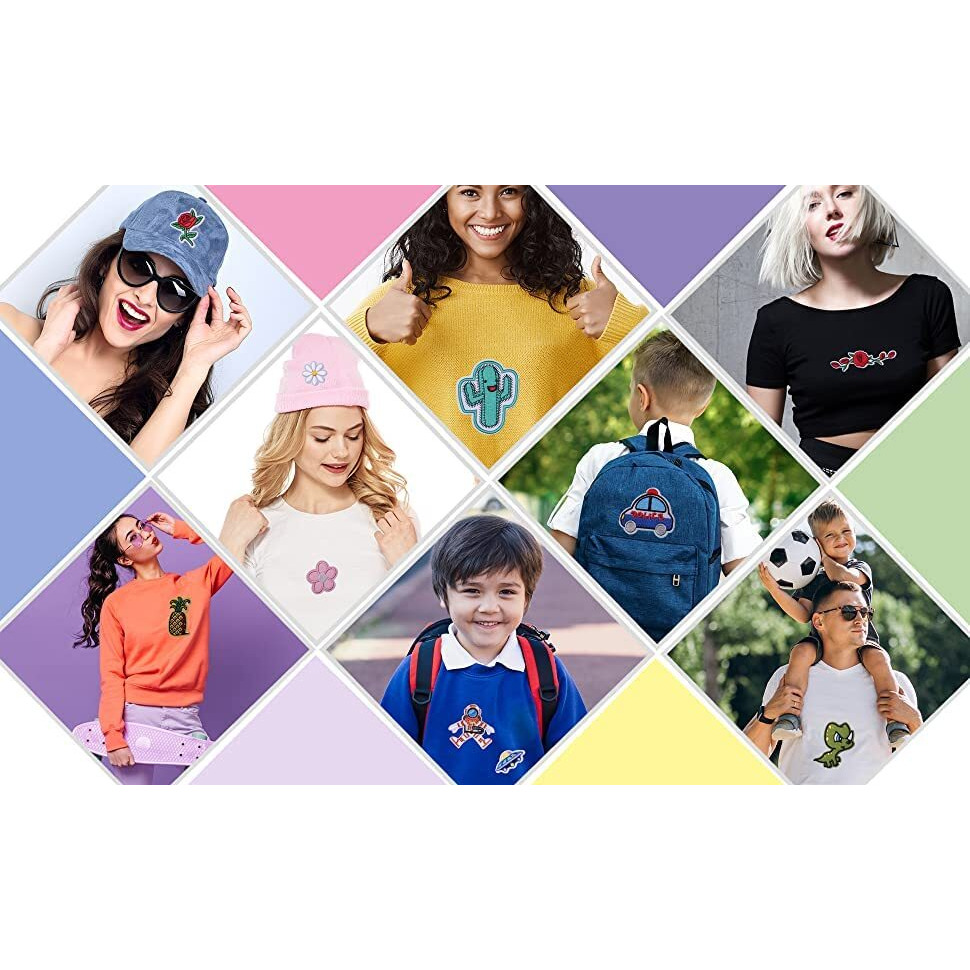 Daily Crafts 2 Pcs Iron On Patches Stickers Cute Diy Clothes Patches Embroidery Work For Sewing Or Iron-On For T-Shirt Clothes Jacket| Space Cadet And Trust No One Diy Patches