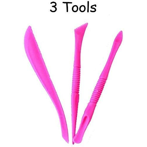 Firstly Traders 24 Pc Air Dry Clay Set For Jewellery Earring Making Beginners Kit Clay Rings(2 Sets Of 12 Basic Colors) Modelling Tools With Clay + Free Neon Eraser