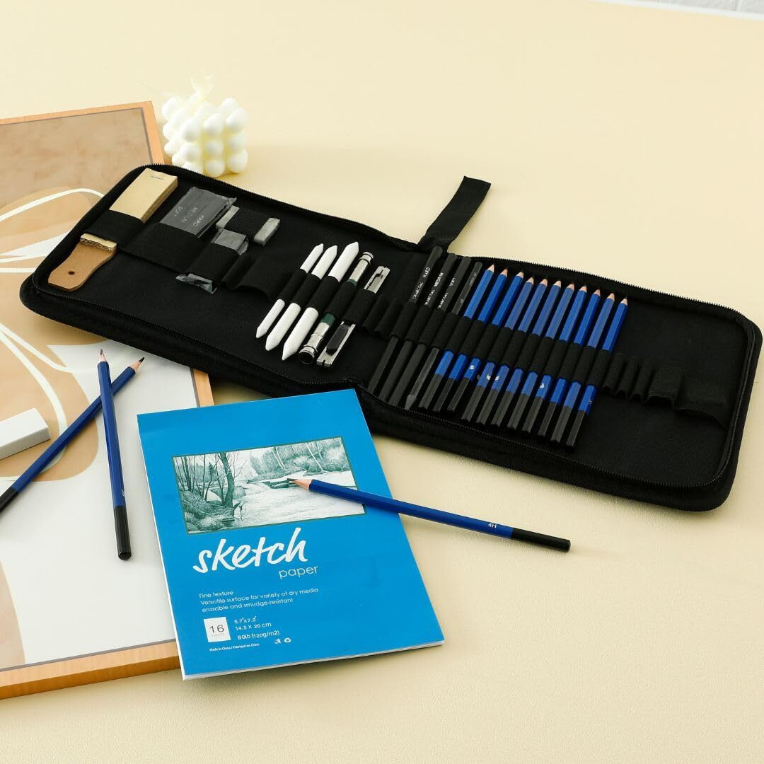 Tinker Squad 35 Pc Professional Sketching Sketch Kit For Artists Kit | Professional Drawing Art Kit For Artists Adults | Sketch Artist Shading Kit | Pencil Sketch Kit Gifts For Artist | Sketching Set