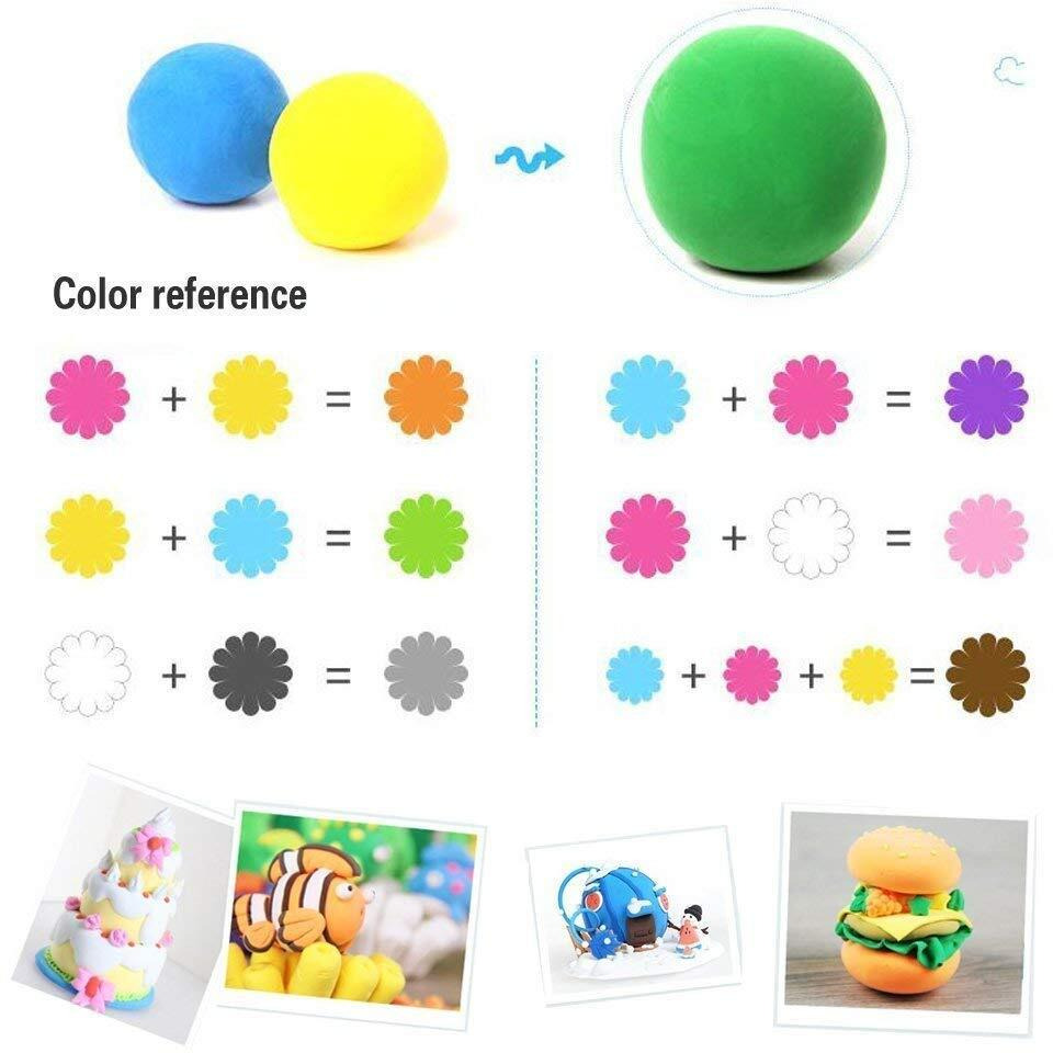 Firstly Diy Modeling Air Dry Magic Clay With Tools For Kids/Teens Children Play Non Toxic Dough (12 Colours)