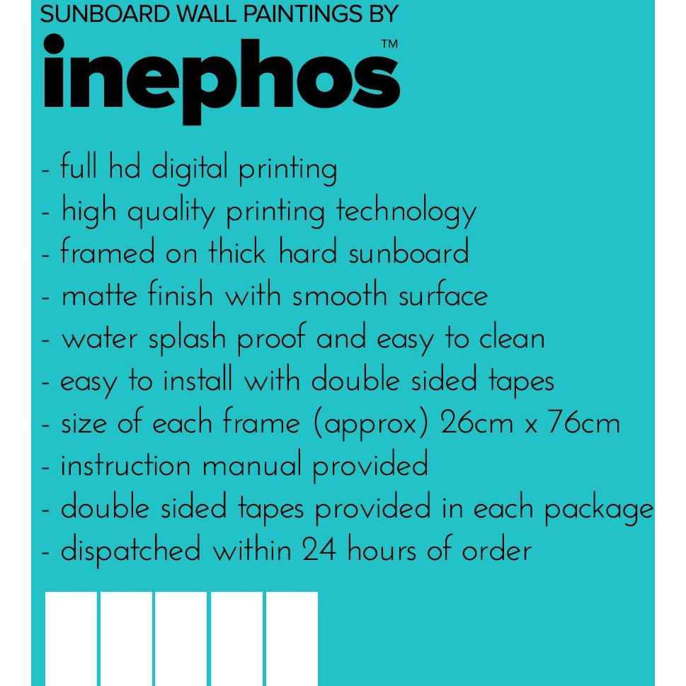 Inephos Multiple Frames Car Abstract Wall Painting (Multicolor, 150Cm X 76Cm)
