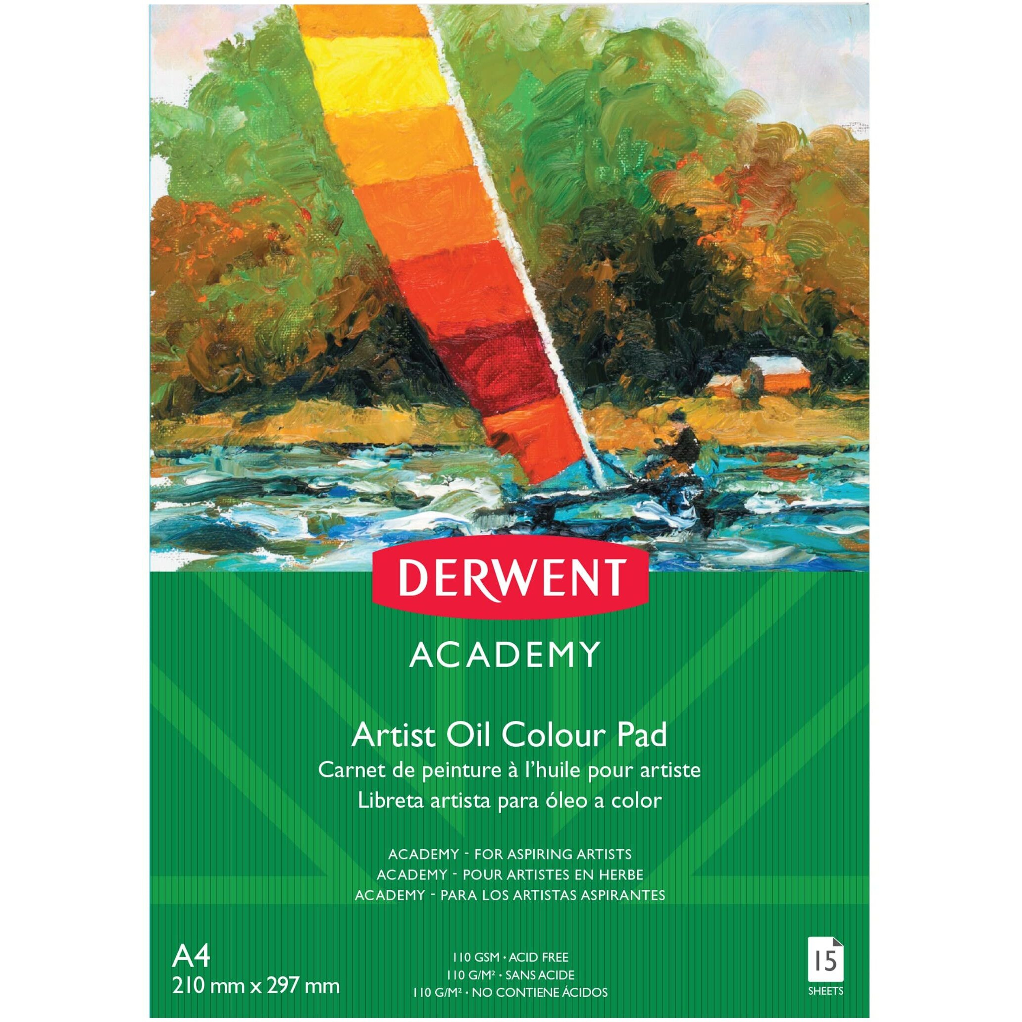 Derwent Academy Oil Pad 15 Sheets, 190 Gsm (A4 Portrait)