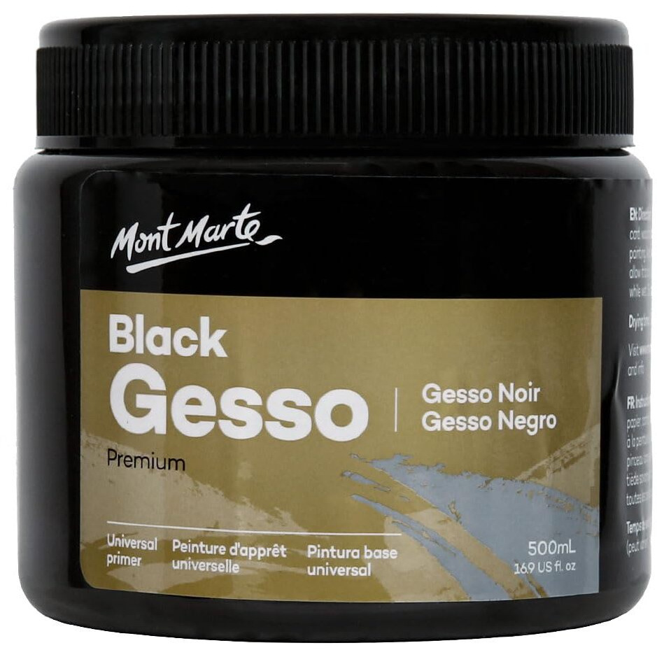 Mont Marte Black Gesso - 500Ml (Black)